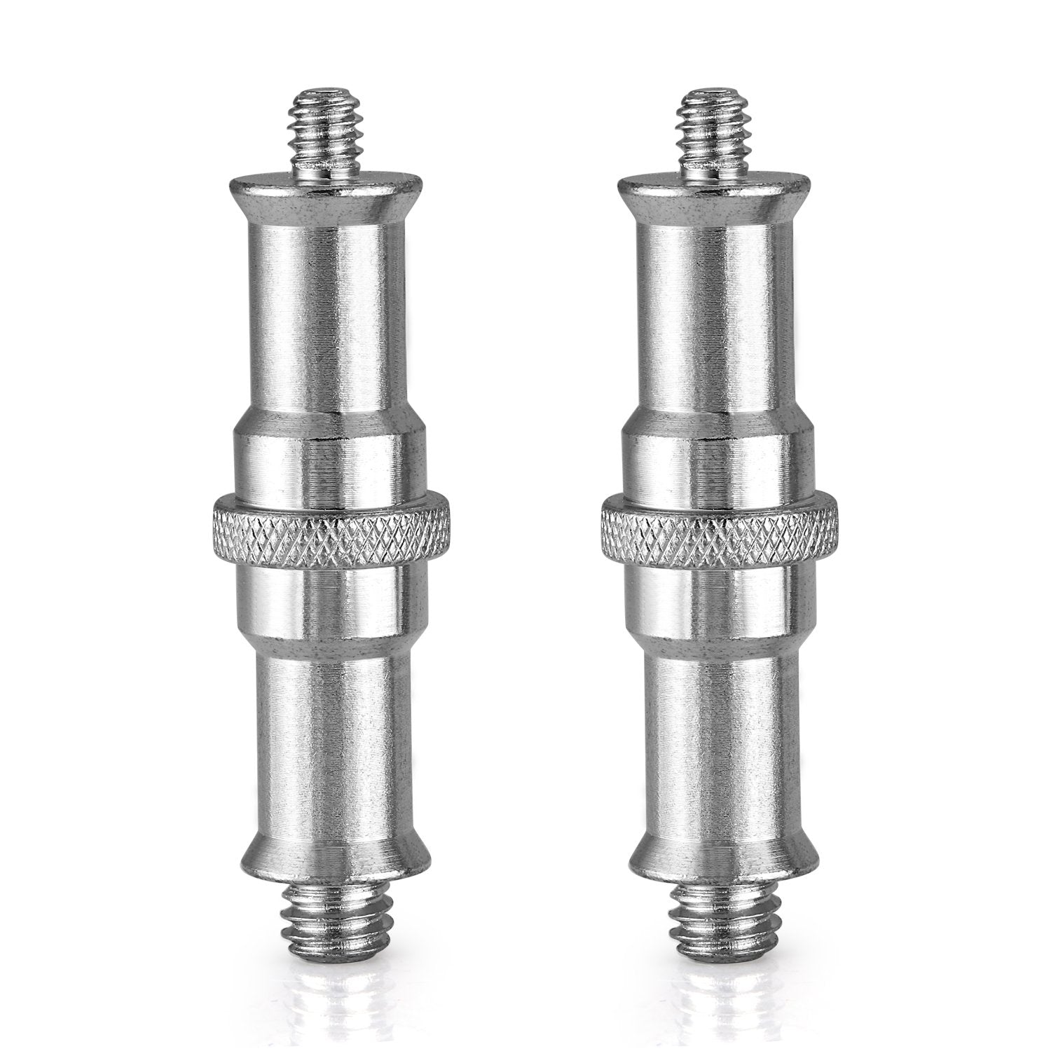 Neewer 3 Pieces Standard 1/4 To 3/8 Inch Metal Male Convertor Threaded Screw Adapter Spigot Stud For Studio Light Stand, Hotshoe