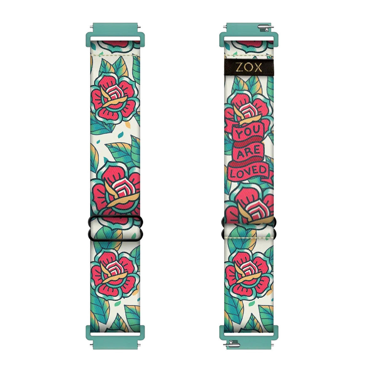 Zox Android Smart Watch Band - You Are Loved | Soft, Adjustable Elastic Band With Motivational Affirmations And Beautiful Artwor