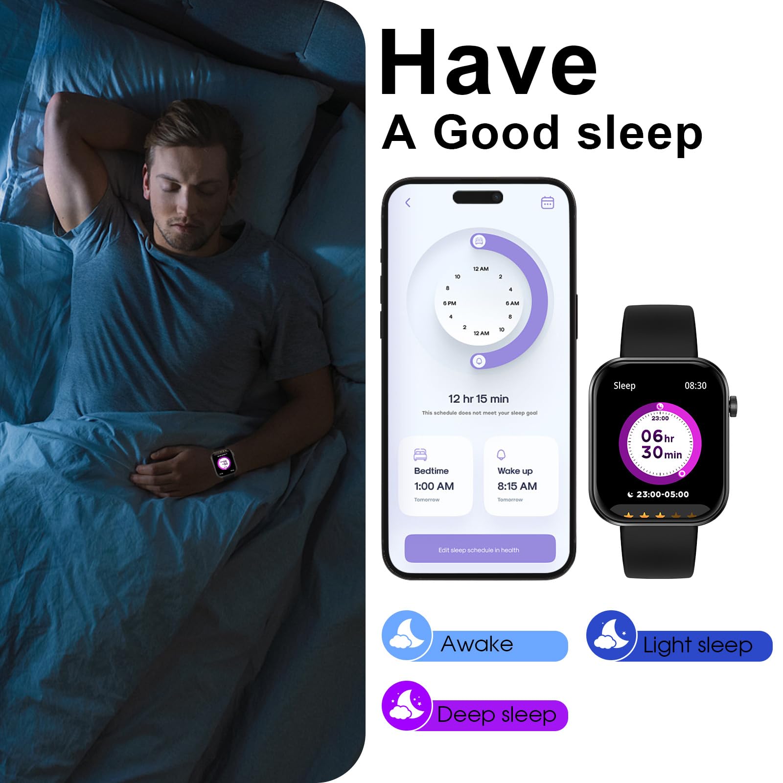 Smart Watch(Answer/Make Call),1.90'' Hd Smart Watches For Men Women, Activity Trackers And Smartwatches For Android Ios, Spo2/He