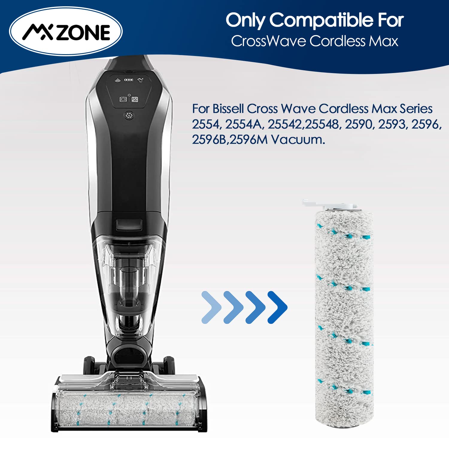 Mxzone Multi Surface Brush Rolls 2787 For Bissell Crosswave Max 2554 2554A 2590 2593 2596 For Hydrosteam 35151 3515 35152 3513 3