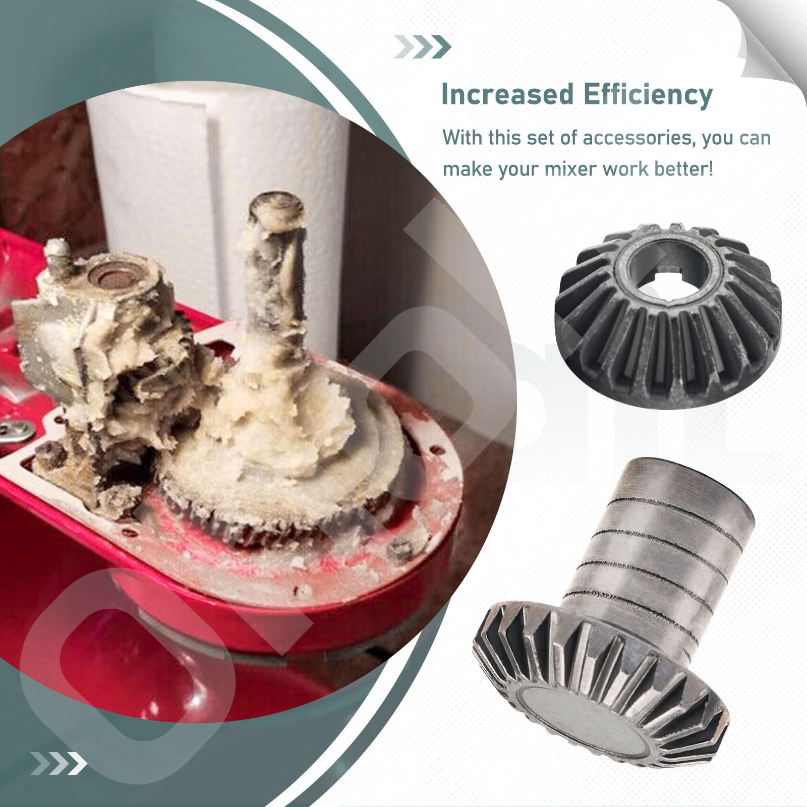 9706529 W11086780 9709231 Wp9709231 Worm Gear   By Ohoho   Compatible With Whirlpool/Kitchenaid 5Qt & 6Qt Stand Mixer Replacemen