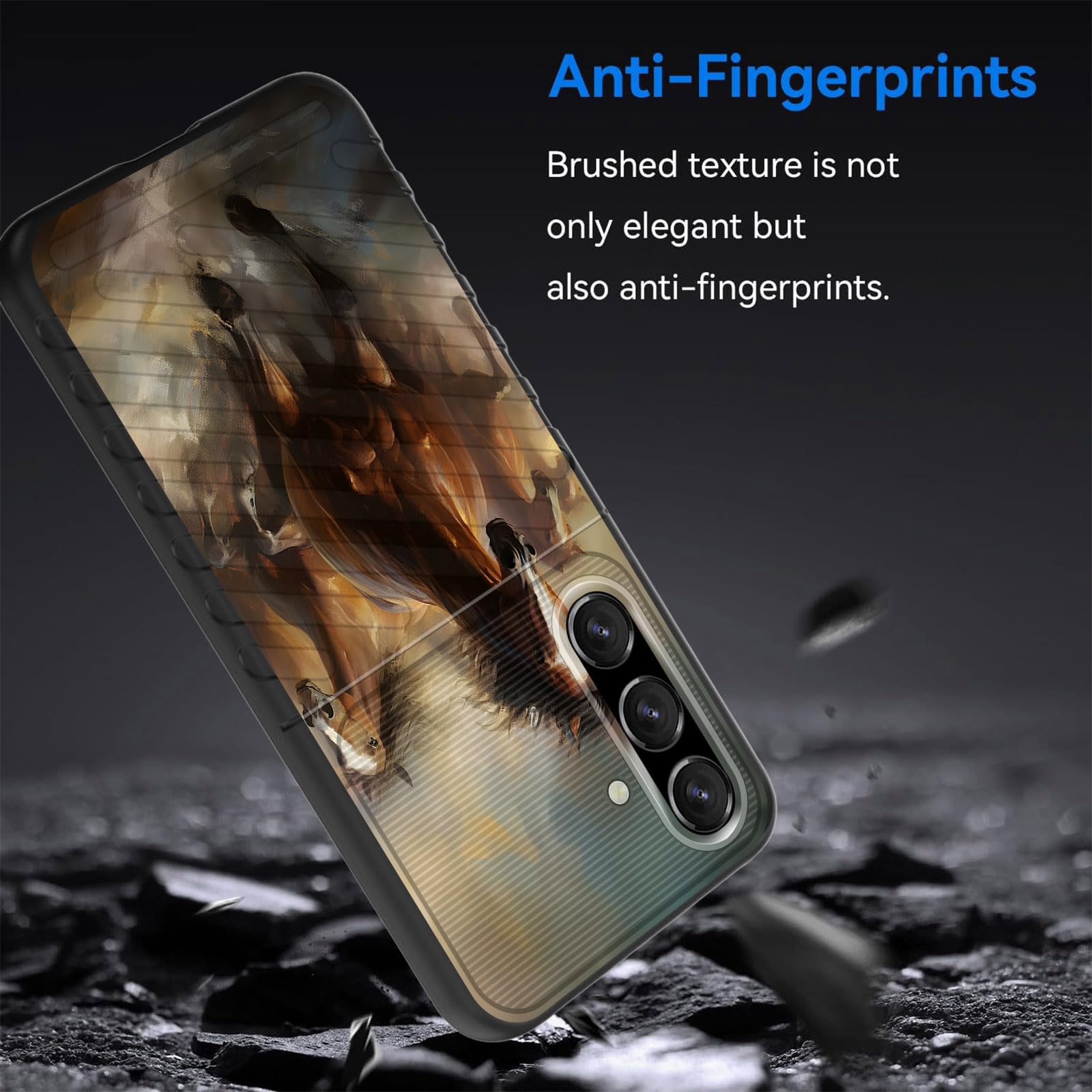 Efgwsder For Galaxy S24 Fe Case,Shock-Absorption Flexible Tpu Rubber Protective Cell Phone Cover For Samsung Galaxy S24 Fe 6.7 I