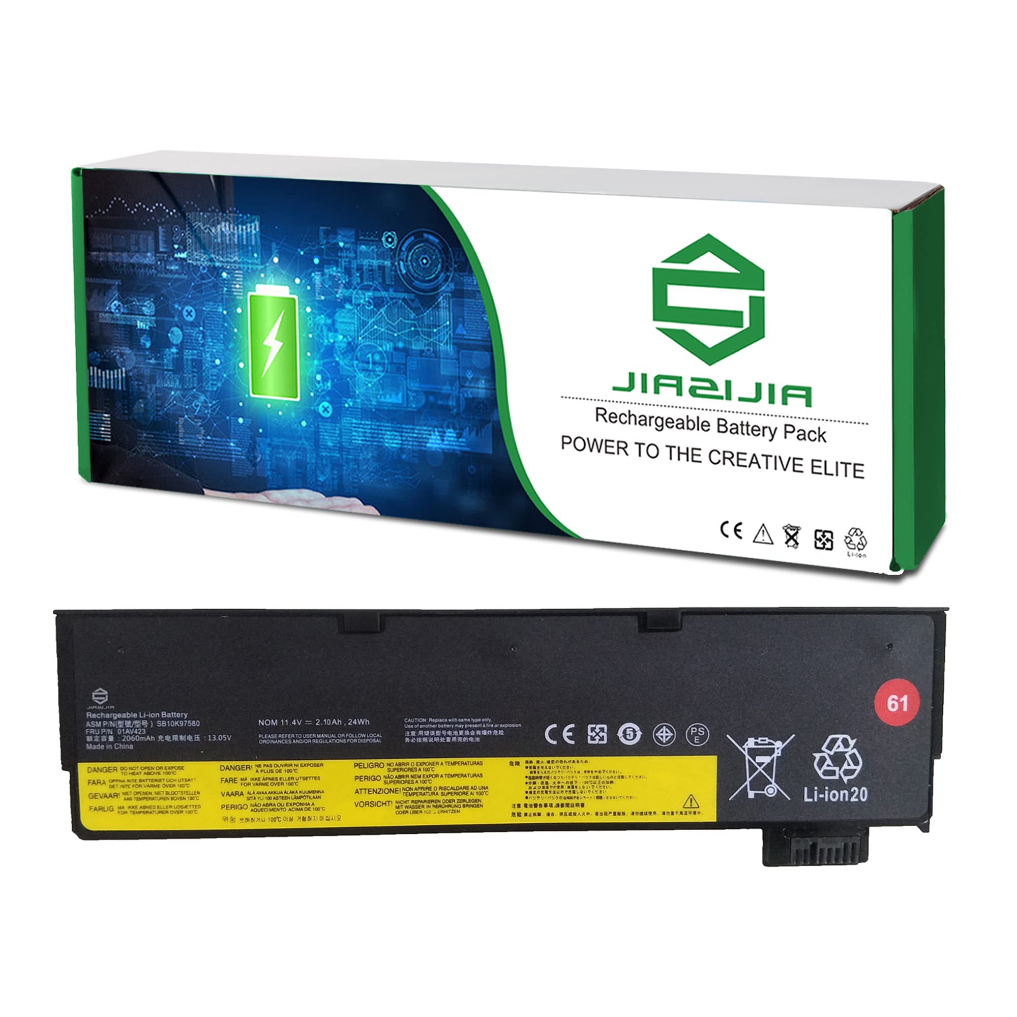 Jiazijia 01Av423 Sb10K97580 Laptop Battery Replacement For Lenovo Thinkpad T470 T480 A475 A485 T570 T580 P51S P52S Tp25 Series 6