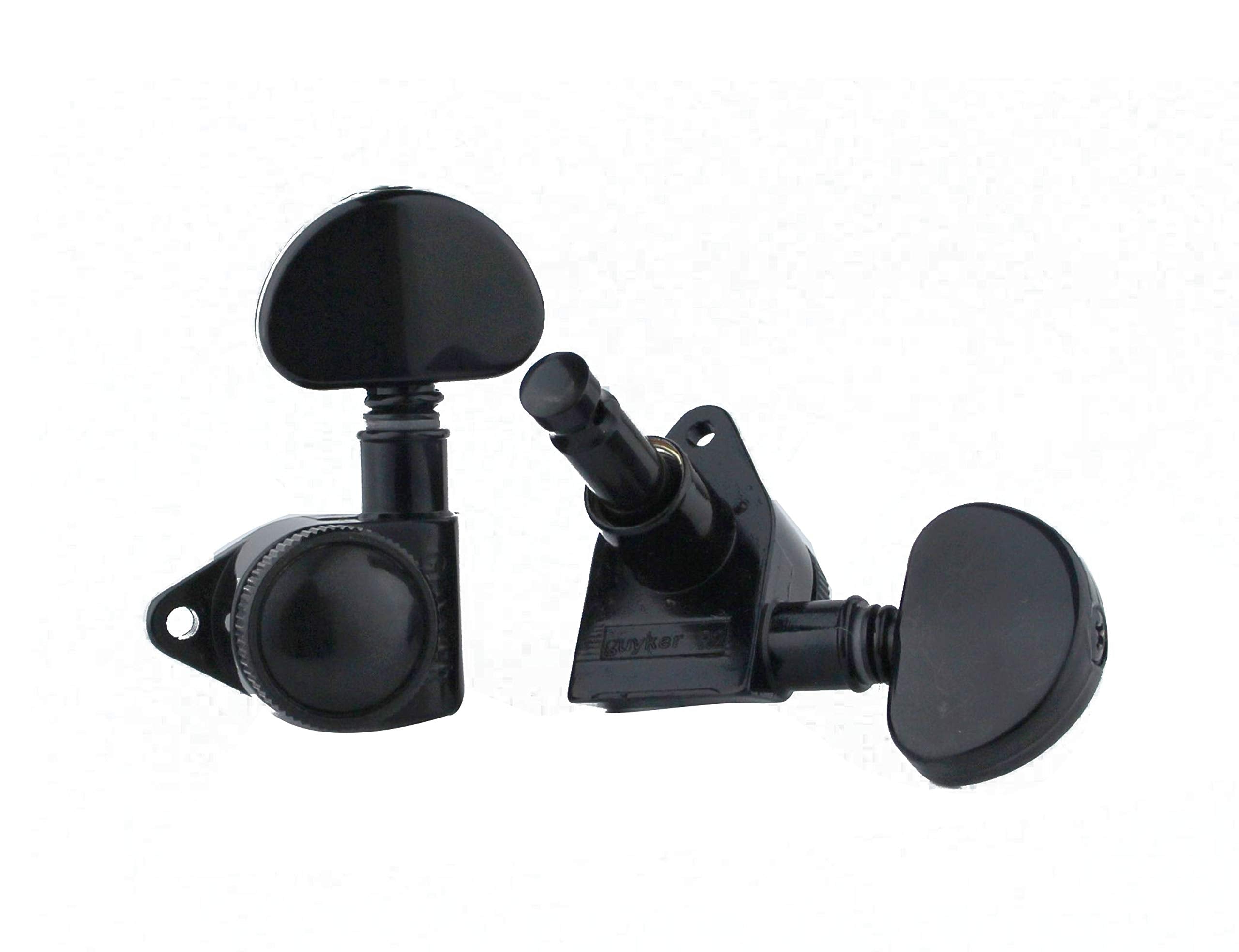 Guyker Guitar Locking Tuners (3L + 3R)   1:21 High End Roto Grip Rotomatic Lock String Tuning Key Pegs Machine Head With Big Han