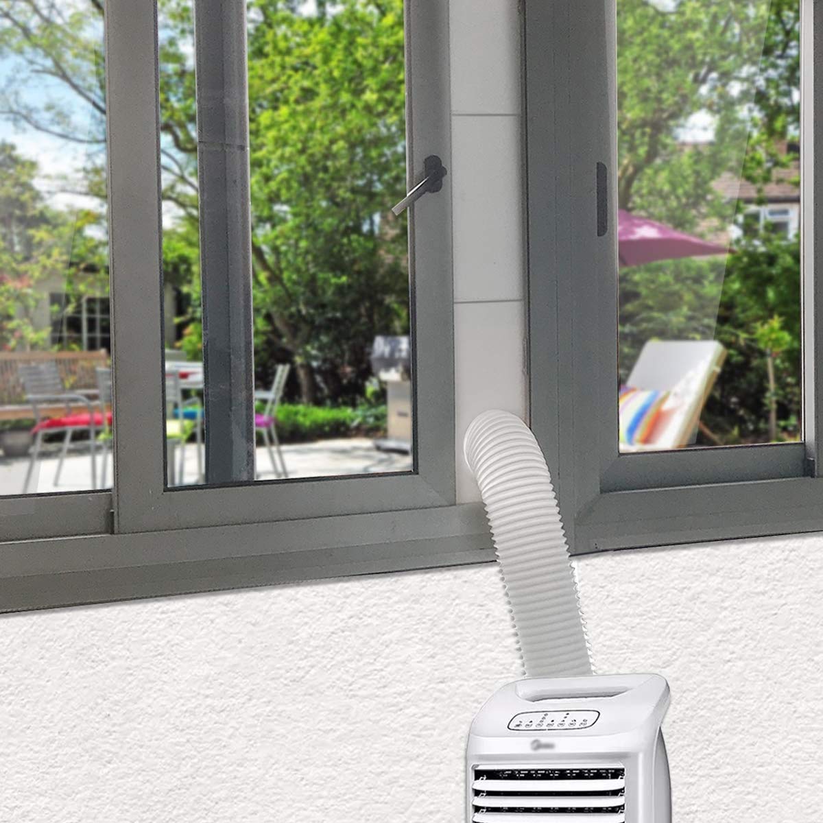 Portable Air Conditioner Hose   Ac Hose Youho 5.1'' Diameter   80'' Long. Universal Flexible Counter Clockwise Room Aircondition