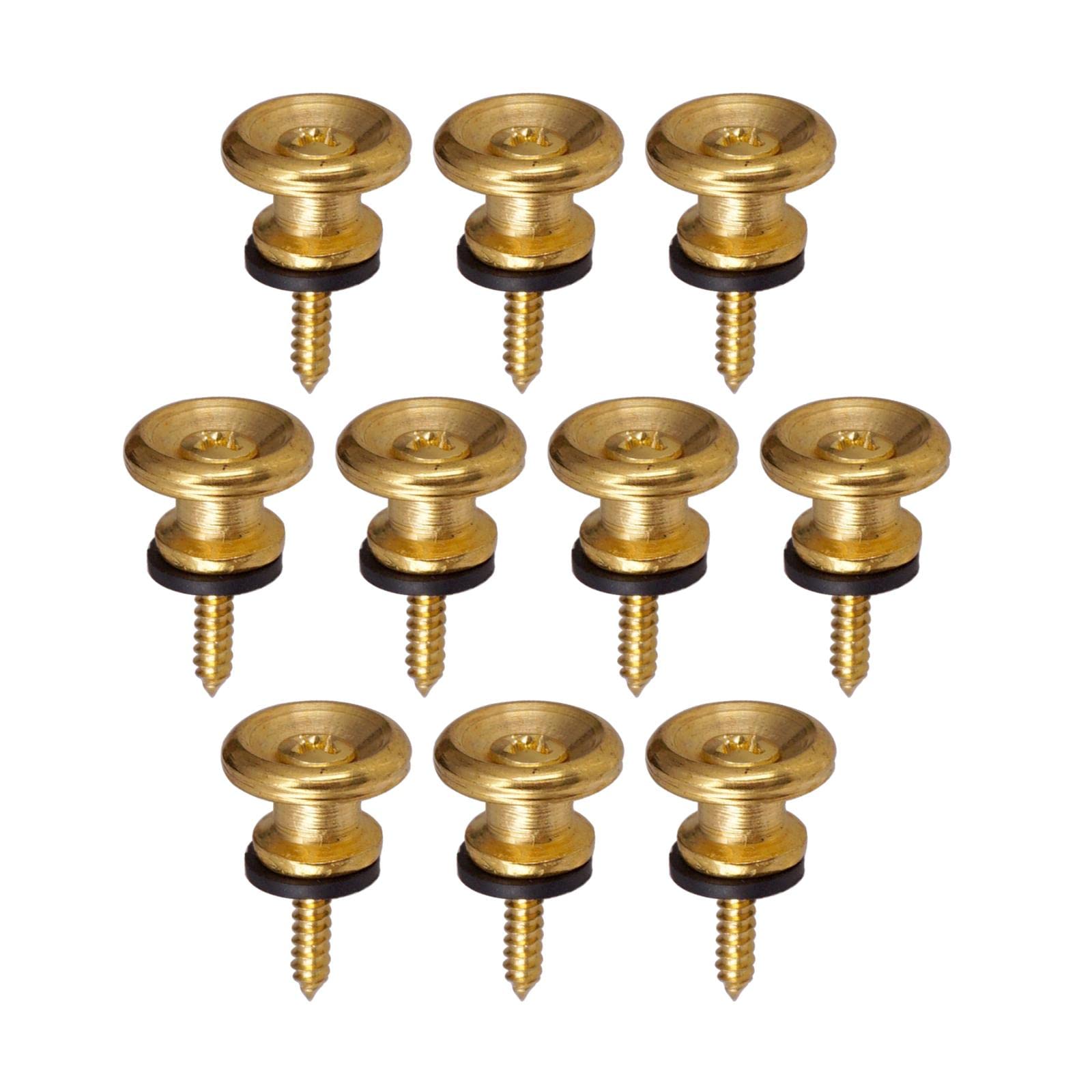Club Bollywood10x Guitar Strap Lock Pins Peg for Acoustic Electric Guitar Ukulele Bass Golden| Other Musical Instruments| Other 