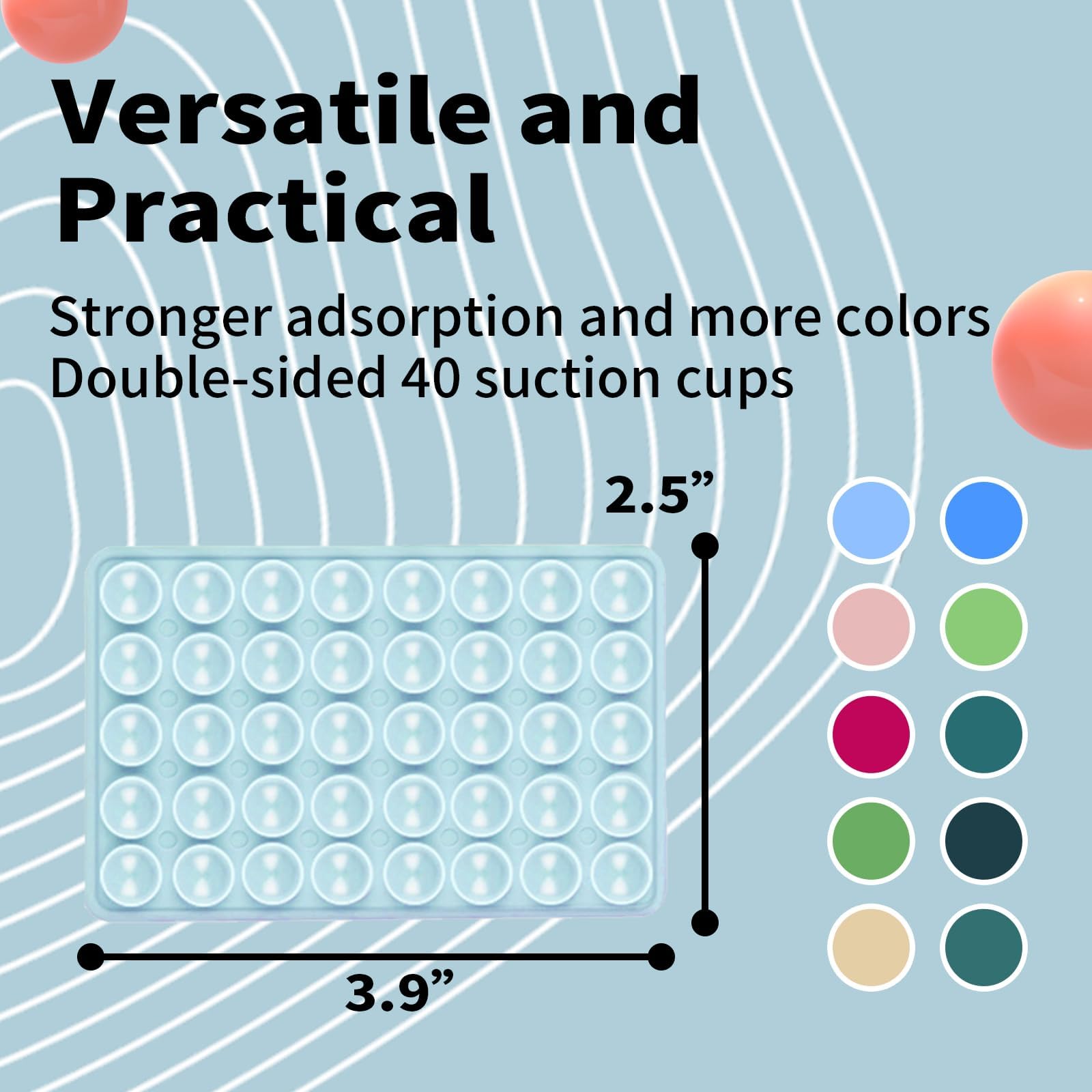 Veadoolly Octobudy Silicone Sticky Grip Suction Cup Phone Mount - Double Sided, Higher Suction Power Holder For Hands-Free Selfi