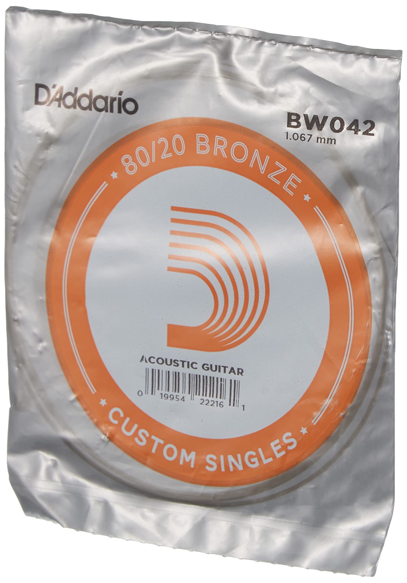 Daddario Bw042 Bronze Wound Acoustic Guitar Single String, .042