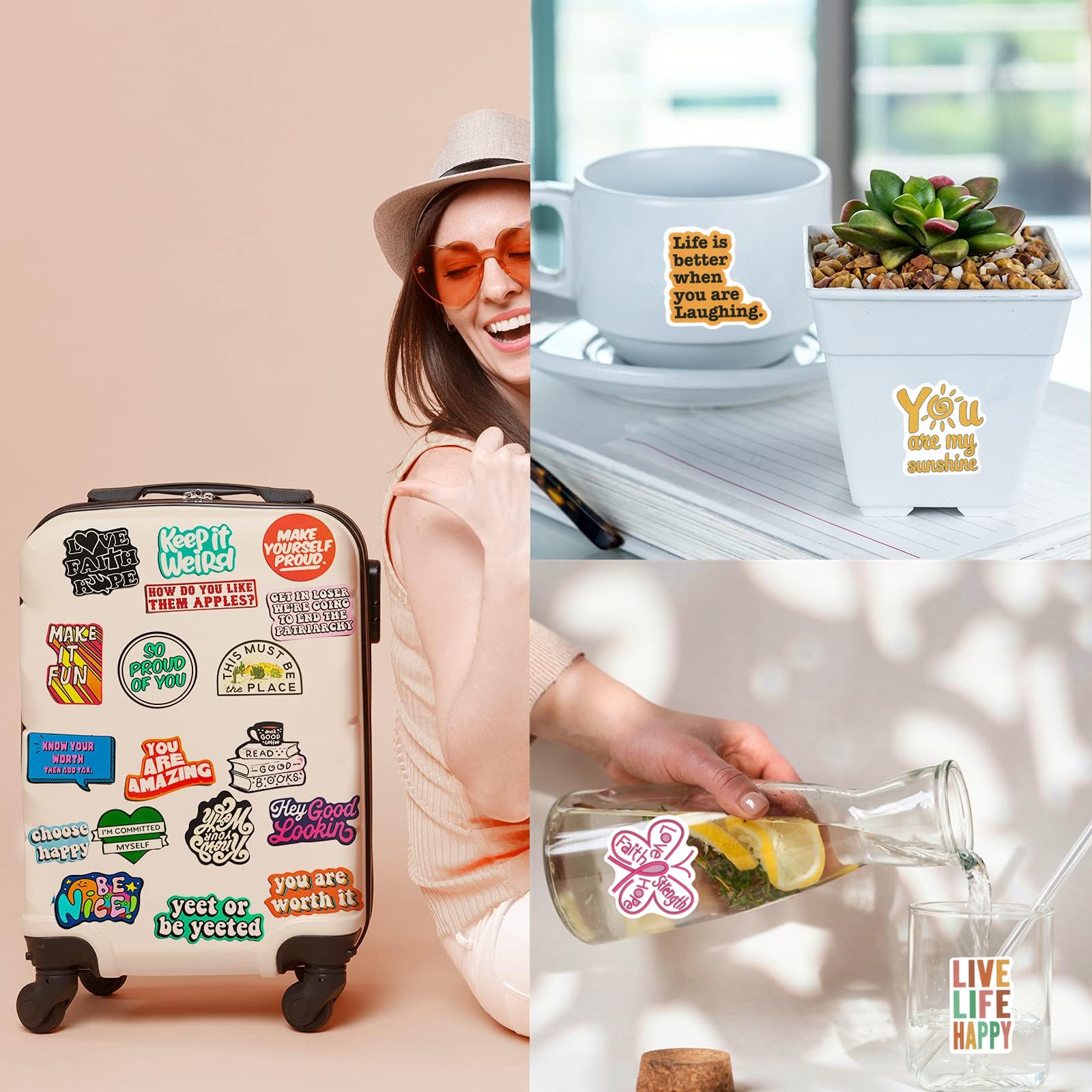 200Pcs Inspirational Stickers For Water Bottles, Motivational Stickers For Adults, Teens, Teachers, Vinyl Waterproof Laptop Stic