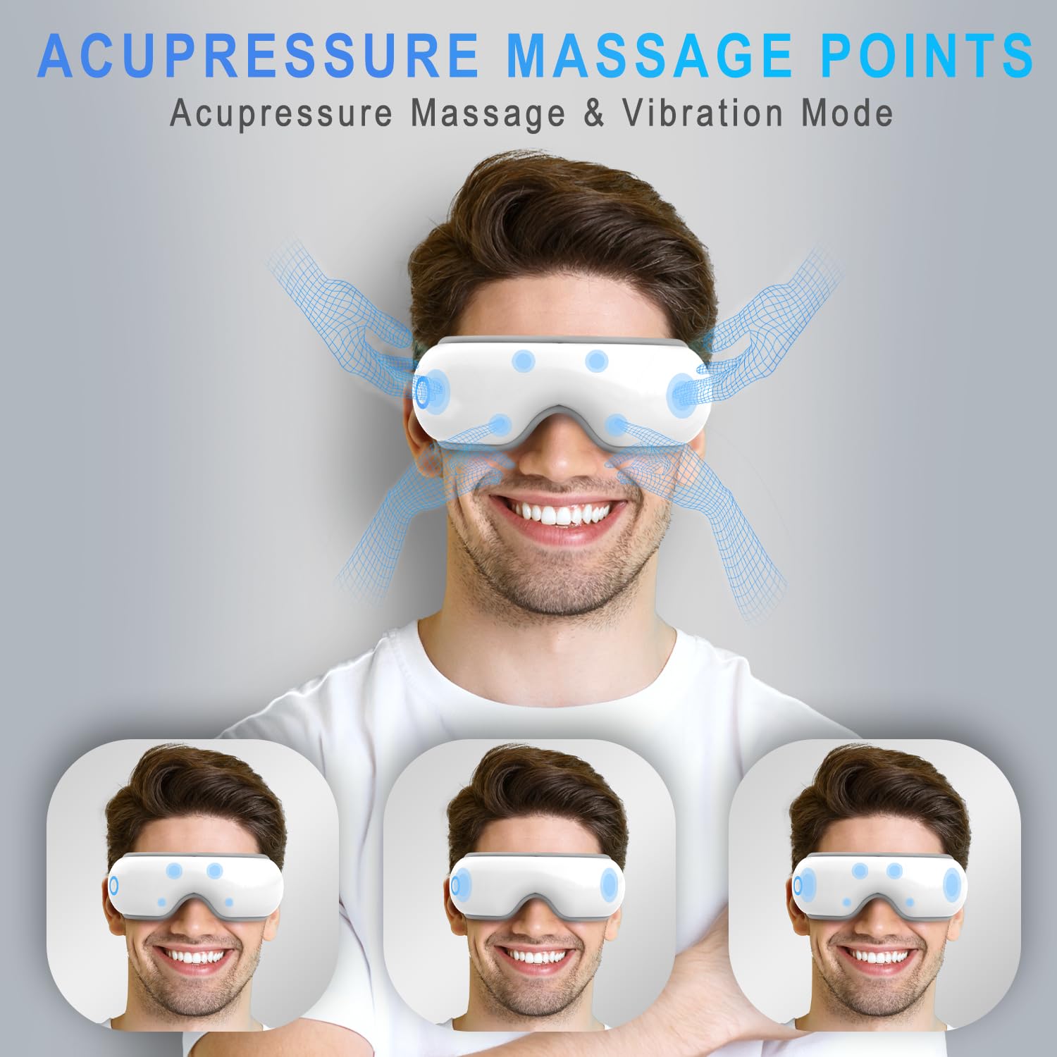 Eye Massager With Heat And Music For Migraines,Eye Care Gift For Mother S Day,Sleep Eye Mask For Reduce Eye Strain