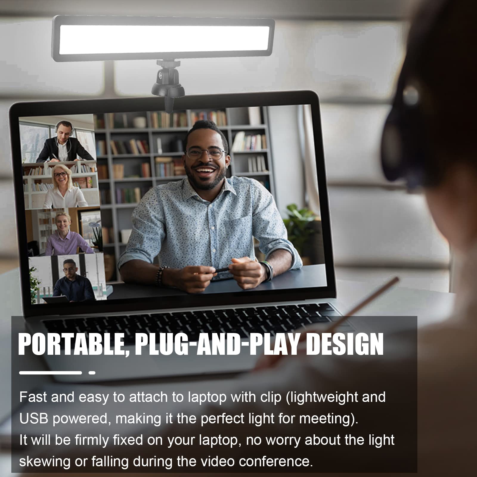 Video Conference Lighting, Luxceo Zoom Light For Remote Working, Webcam Lighting For Laptop, Zoom Calls, Live Streaming, Online