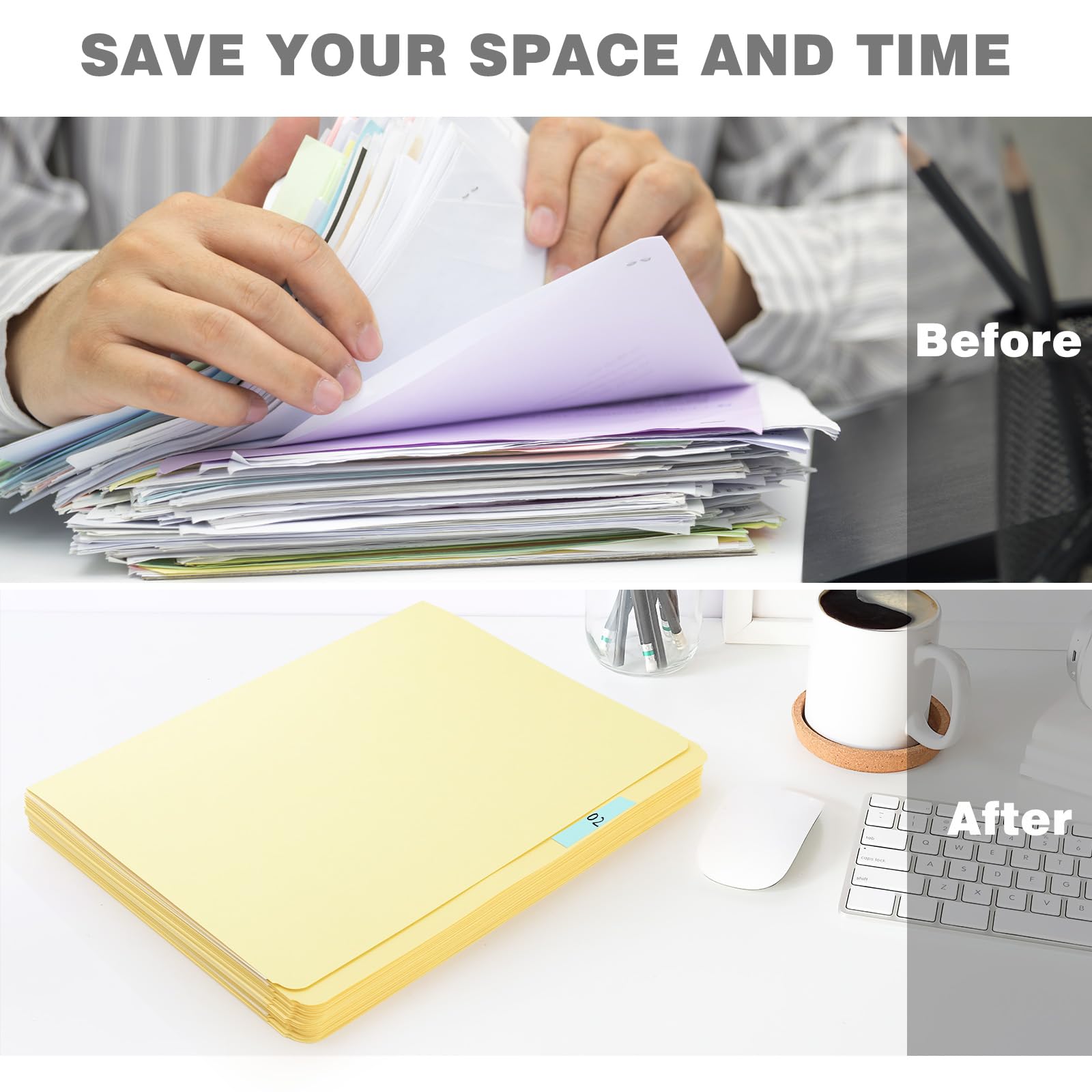 Lineco Archival Legal Size File Folders. Organize Important Documents, Prints, Photos. 9.5' X 14.75' With Full Cut Tab, Acid Free, Lignin Free Light Tan 10 Pt. Perma/Dur Folder Stock. Pack Of 100