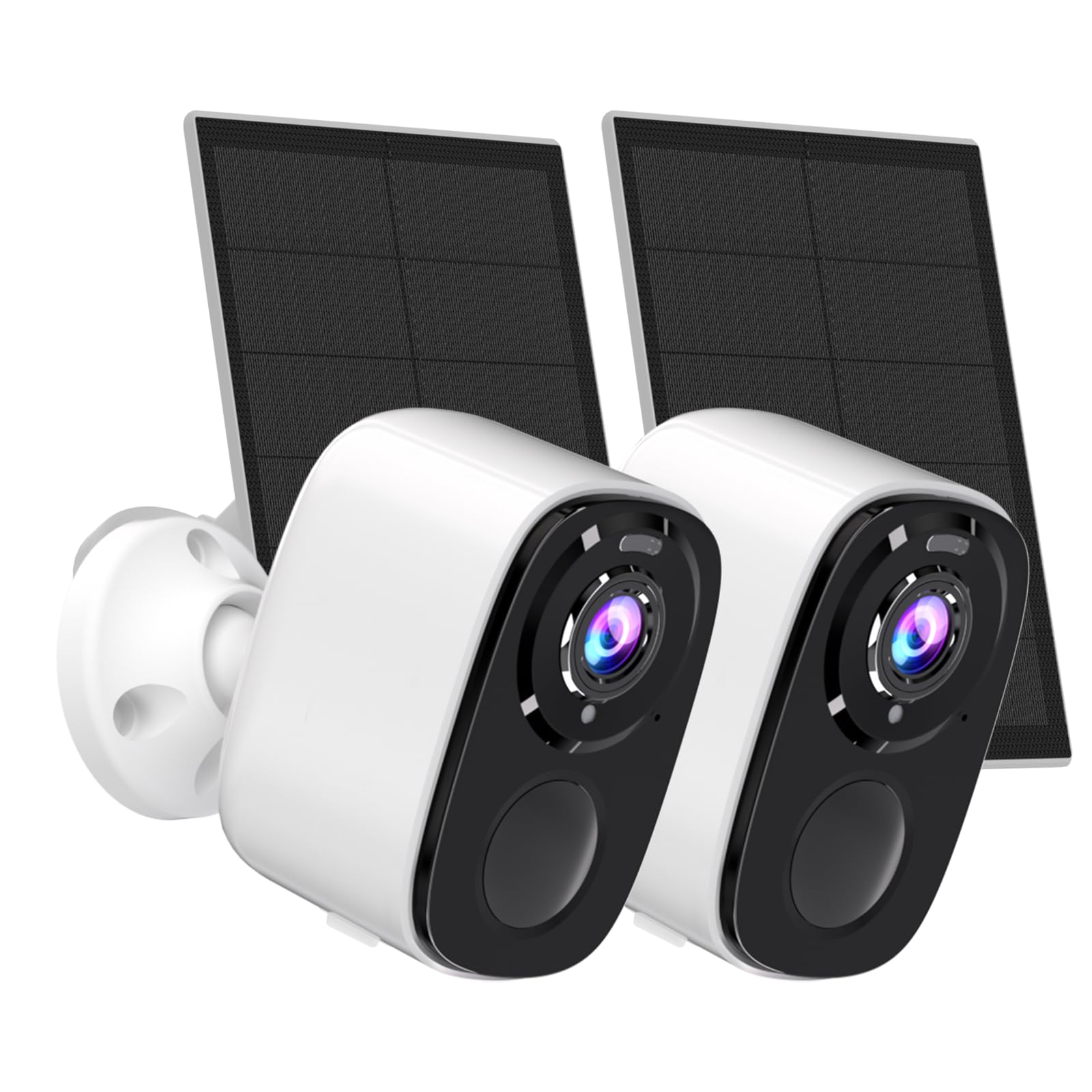 Rraycom 5Mp Security Cameras Wireless Outdoor Solar Powered With Ai Detection, 2K Color Night Vision Security Camera With 2 Way Audio, Alexa, No Monthly Fee, Spotlight & Siren, Ip65 Waterproof