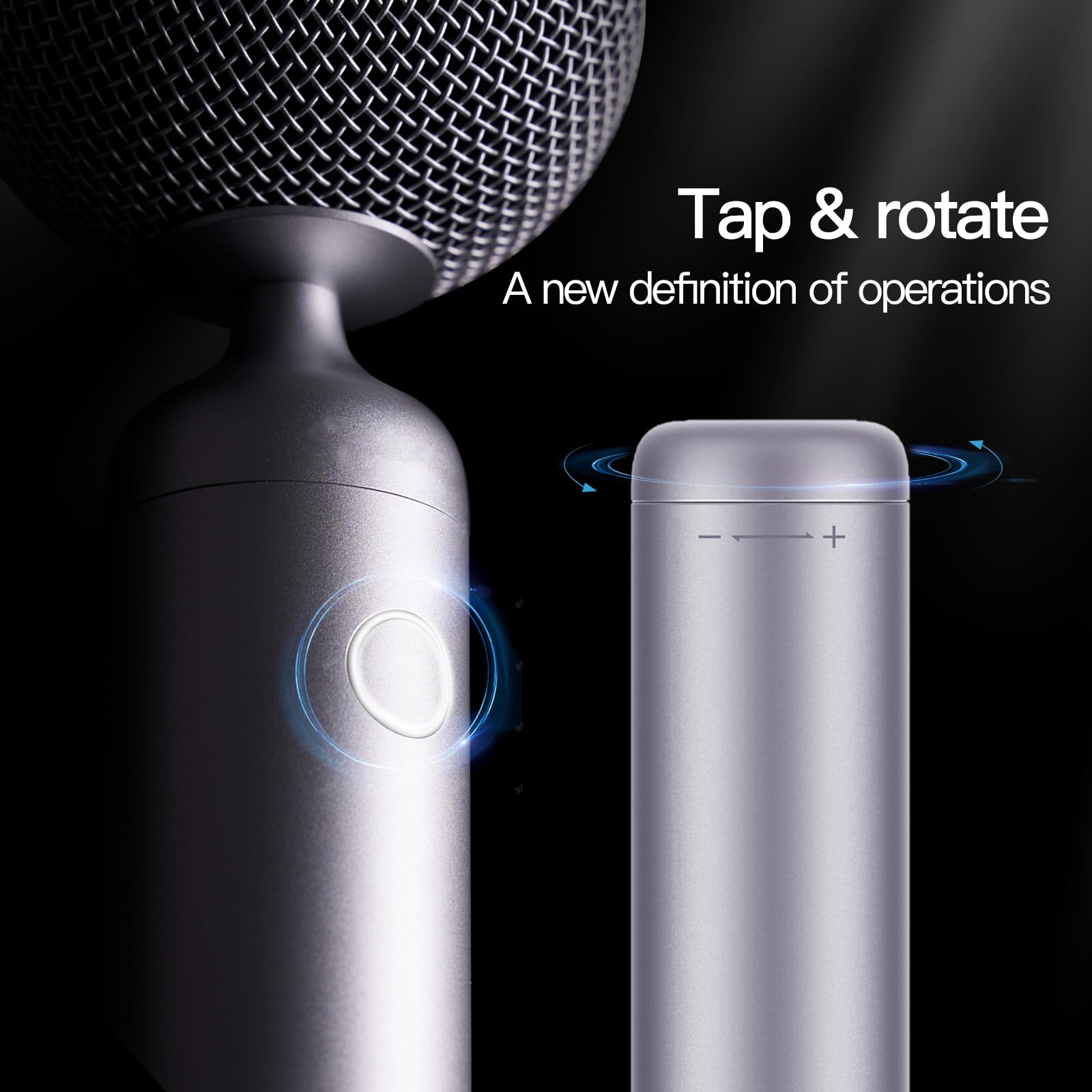 Sabinetek Wireless Bluetooth Karaoke Microphone,Multiple Sound Effects, Chip Noise Reduction,Portable Handheld Mic Speaker For A