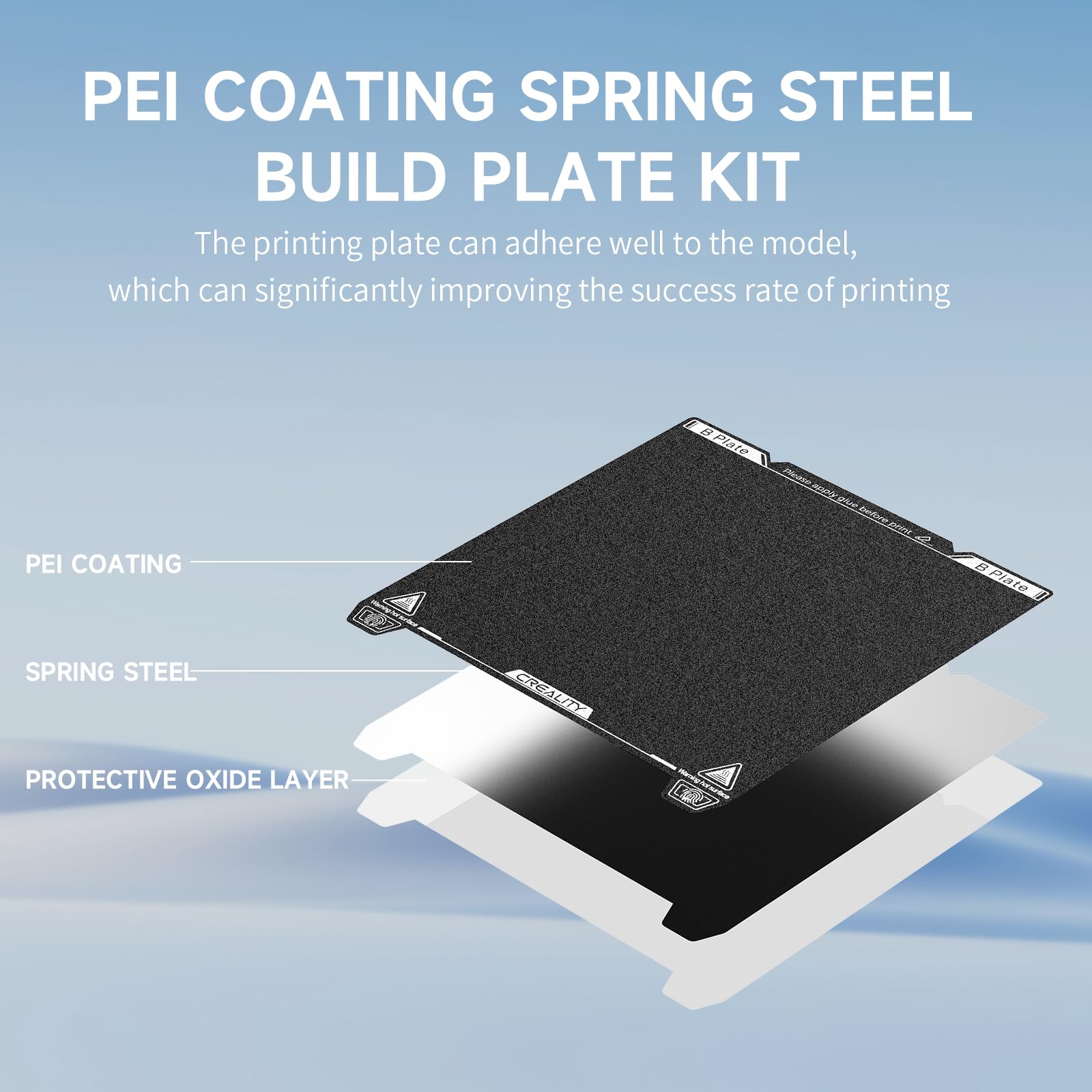 Official Creality K1 Max Build Plate 315X310Mm Textured Pei Spring Steel Magnetic K1 Max Bed Plate 3D Printer Build Plate For K1