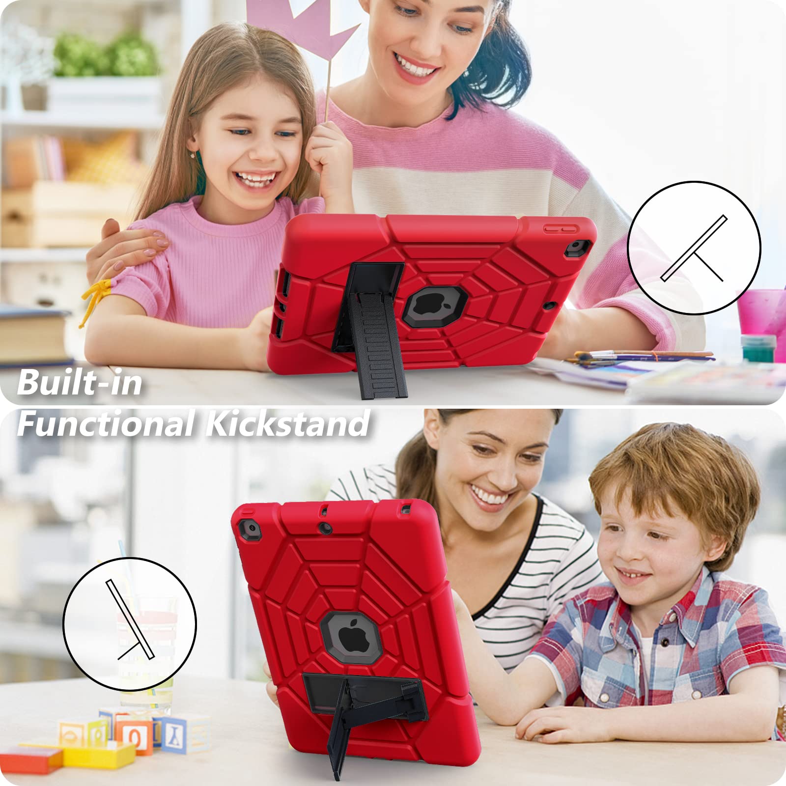 Grifobes For Ipad 9Th Generation Case, For Ipad 8Th/7Th Generation Case 2021/2020/2019, Heavy Duty Rugged Protective 10.2 Cover