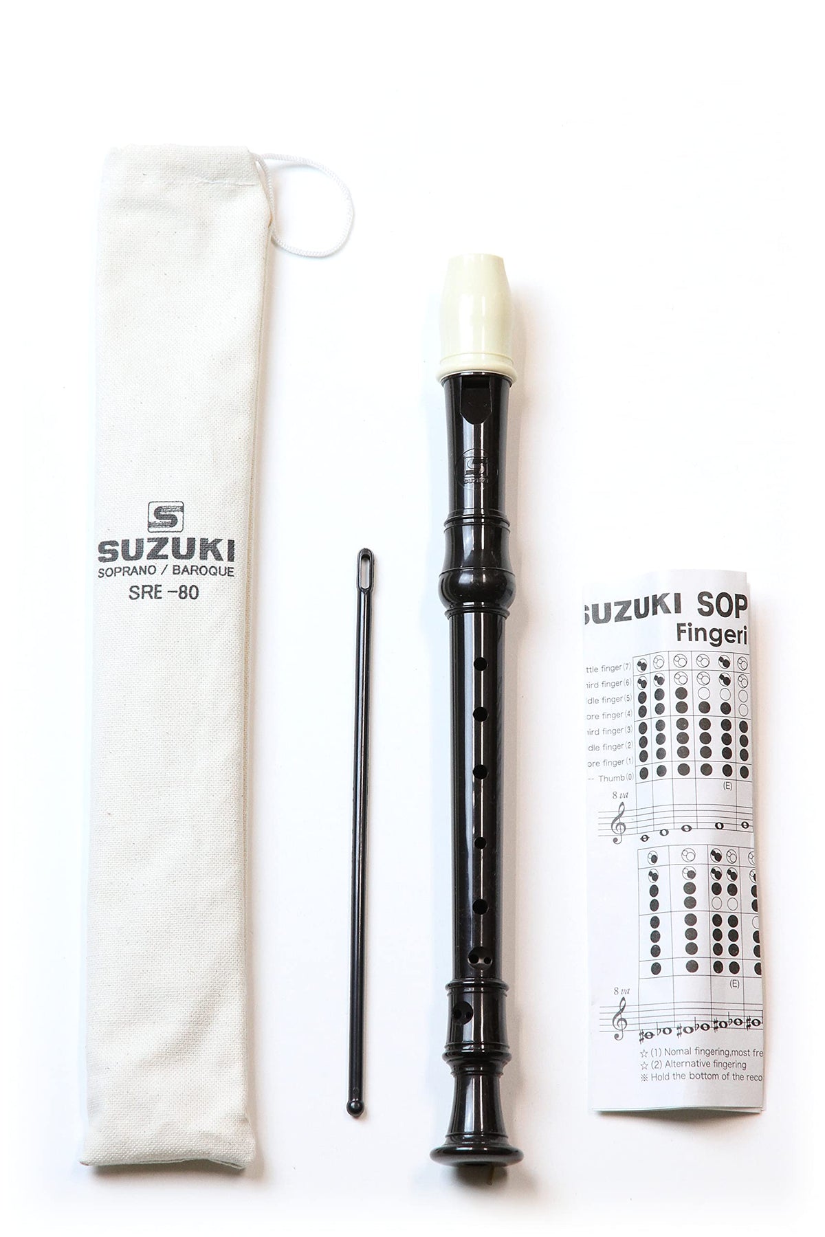 Suzuki Musical Instruments Recorder, Ebony (Sre 80)