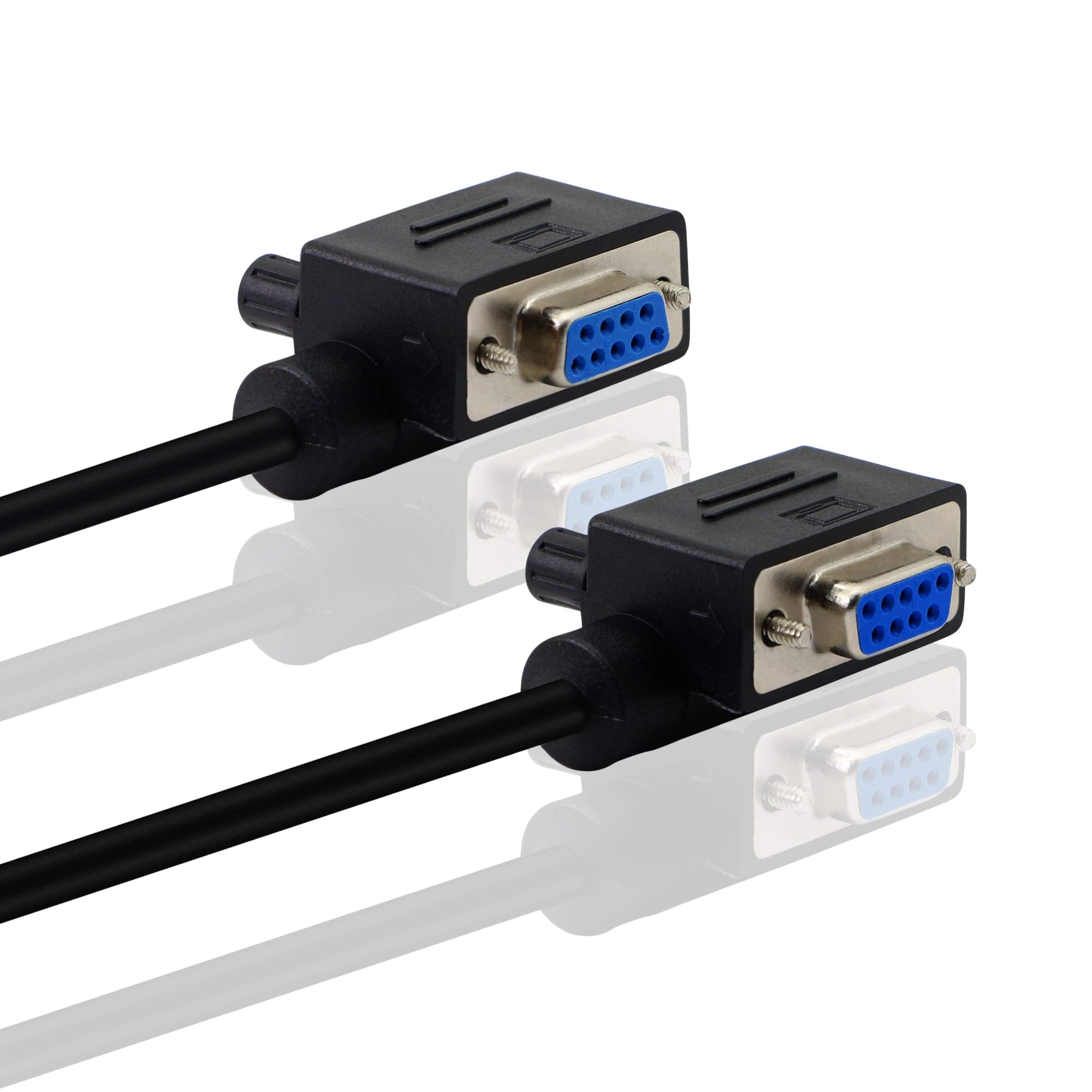 Pngknyocn 30 Cm Straight Through Db9 Rs232 Serial Cable. 90 Degree Left To Right Angled Rs232 Female To Female Cable, Youcheng, For Computers, Printers, Scanners(L/R)