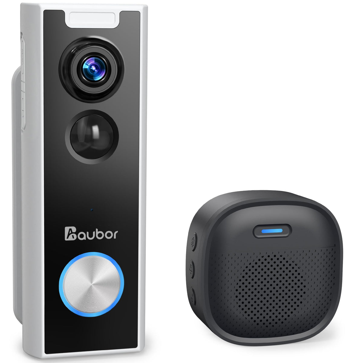 Aubor Video Doorbell Camera Wireless With Chime, Hd Live View, Night Vision, Ai Motion Detection, 2-Way Audio, Voice Changer, 2.