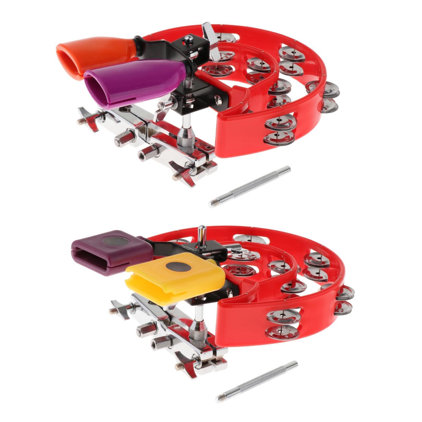 SECRET DESIRE Clamp Held Tambourine Bell ABS Metal Tambourines Drum Multiclamps A