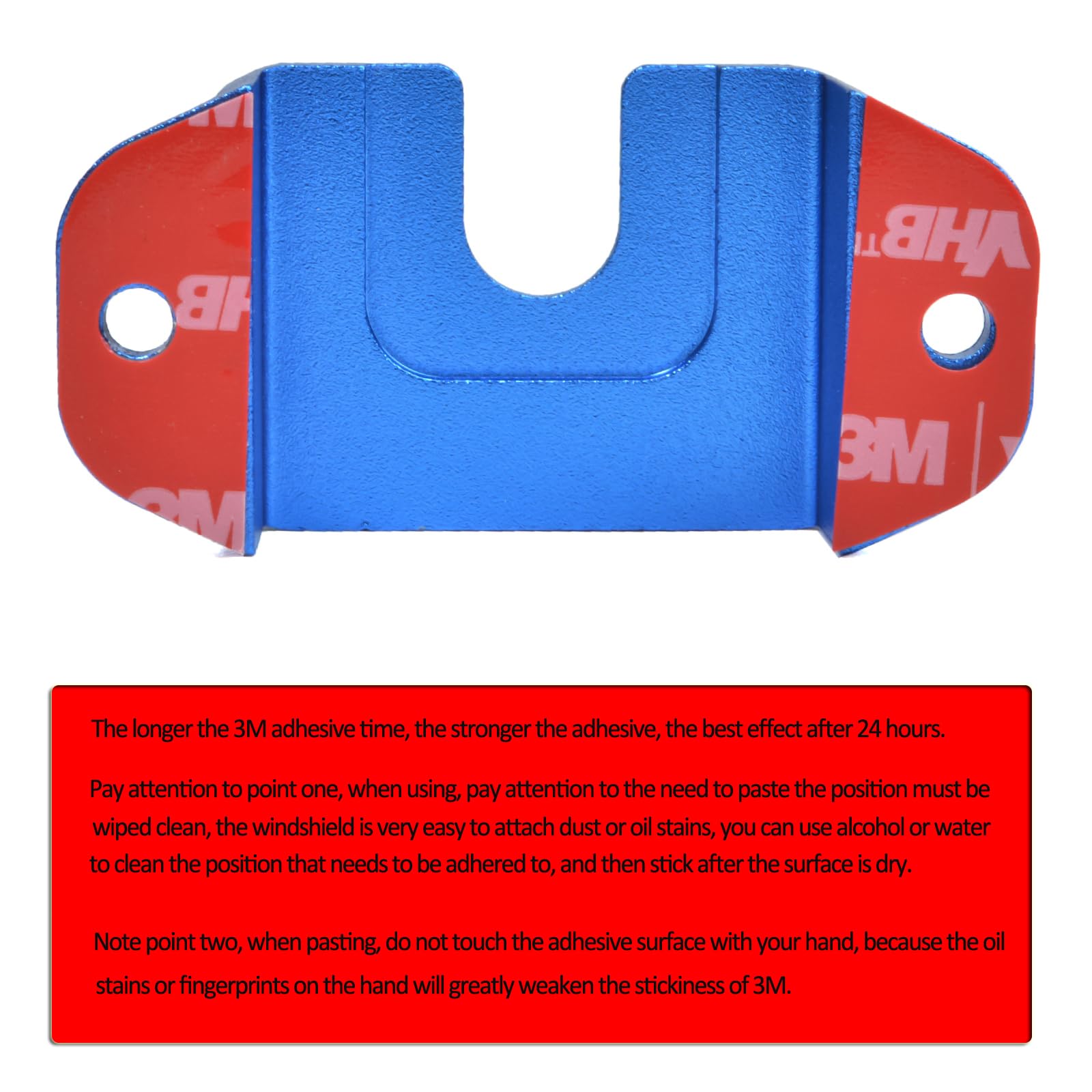 Hys Aluminium Alloy Holder Mount, Universal Ham Cb Radio Microphone Mic Hanger Single Side Radio Car Mount For Motorola Kenwood Uniden Cobra Midland Cb Base Handheld Radio/Speaker Mic (Blue 1Pc)