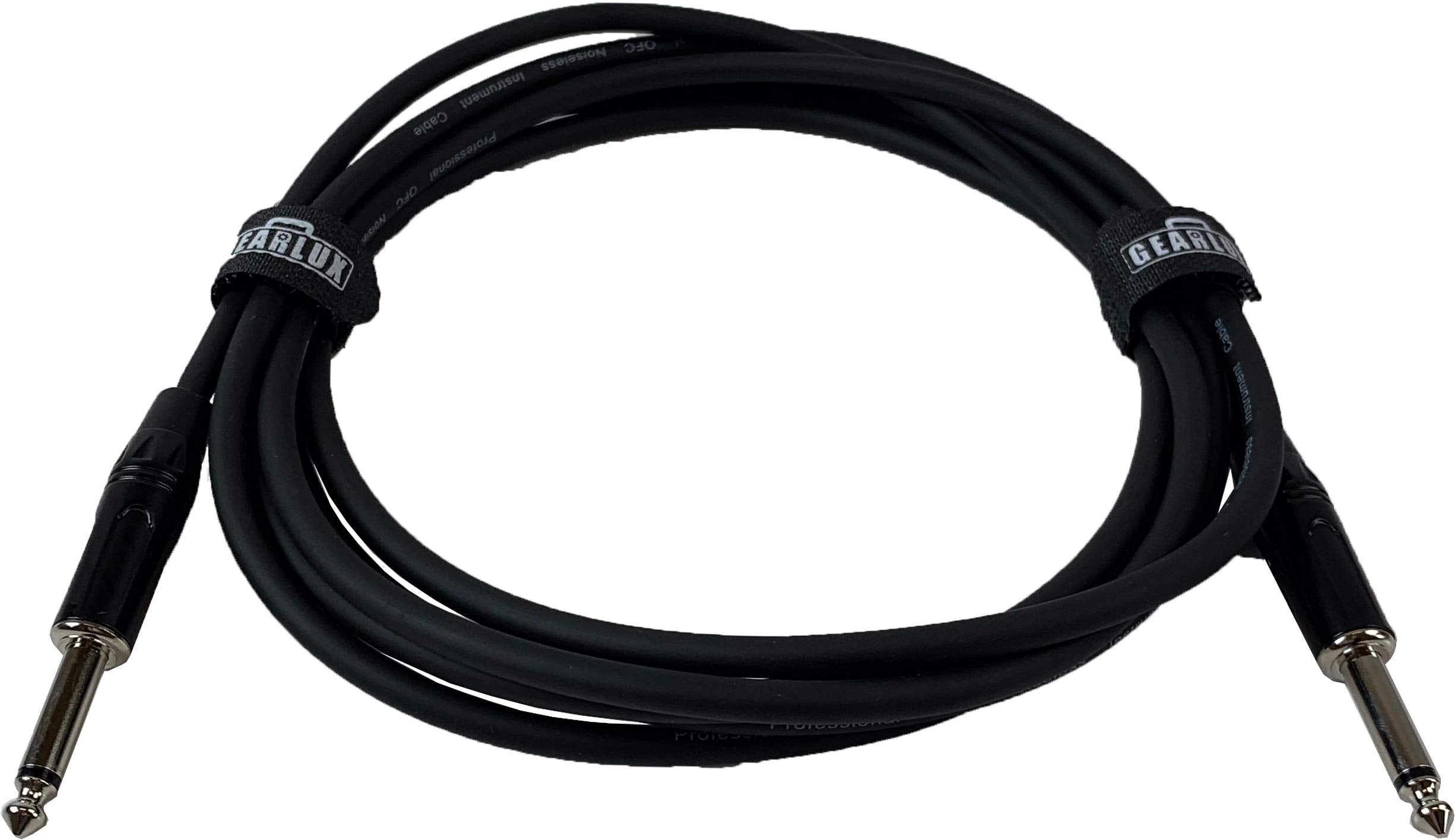 Gearlux Instrument/Guitar Cable, Black, 10 Foot   3 Pack