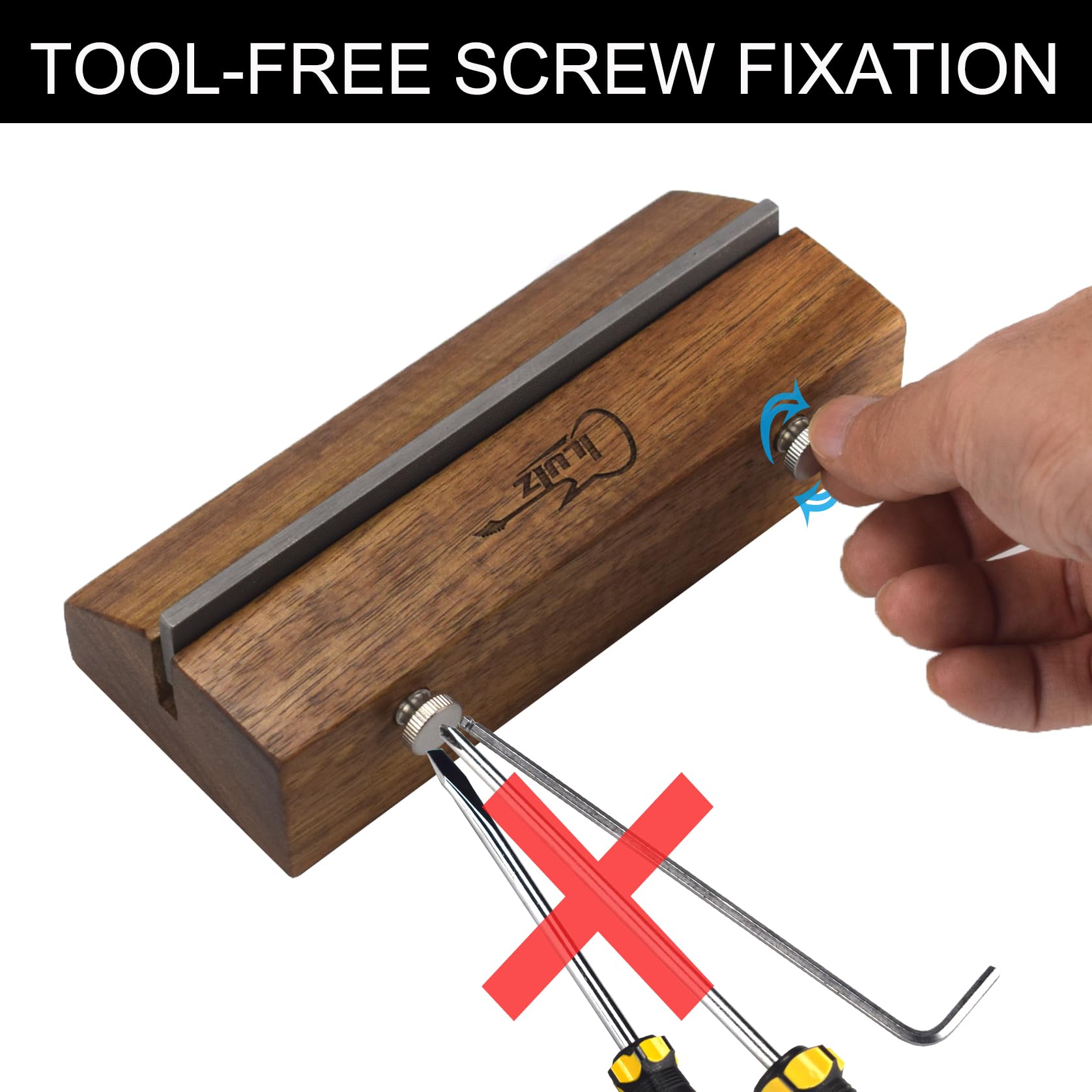 Fret End Beveling & Dressing File   35/90 Degree Tool Free Installation Luthier Tool For Guitar & Bass   Duel Textured High Carb