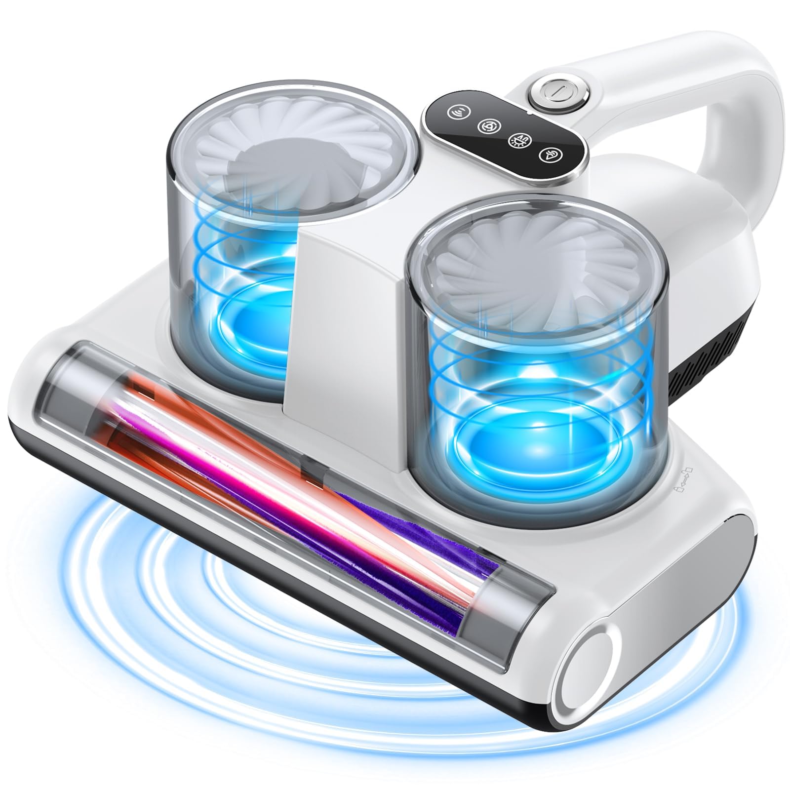 Bed Vacuum Cleaner Mattress Vacuum With Uv 16Kpa Suction Hepa Filter 253.7Nm Uv C Light & 30000 Rpm/Min Brushroll Rotation & Hea