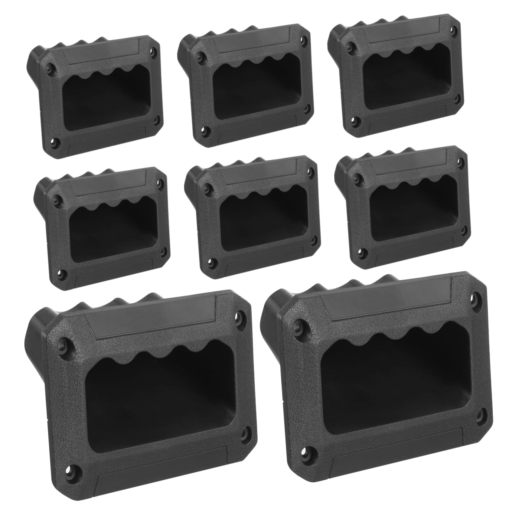 Veemoon 8Pcs Stereo Handle Outdoor Accessories Vintage Speaker Black Cabinet Handles Speaker Grip Pad Speaker Case Handles Speak