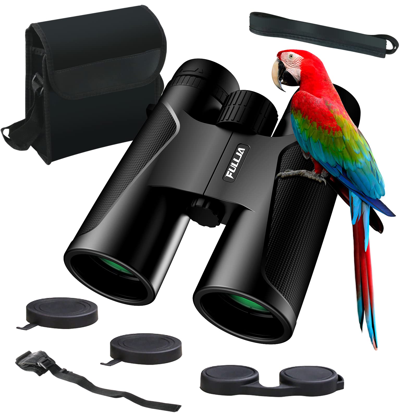 12X42 Hiking Bird Watching Binoculars For Hunting   High Power Adult Binoculars Durable Clear Bak4 Prism Lens, Easy Focus Binoculars Long Range For Golf, Travel, Hiking, Outdoor Sports, Gift For Women