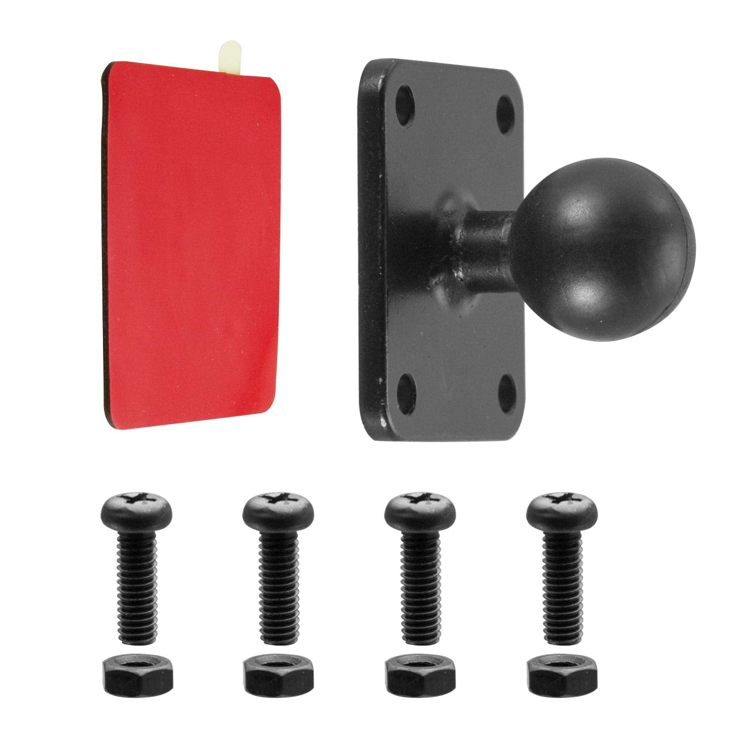 Ibolt 25Mm / 1 Inch Metal Amps Adapter Plate For Industry Standard Dual Ball Socket Mounting Arms