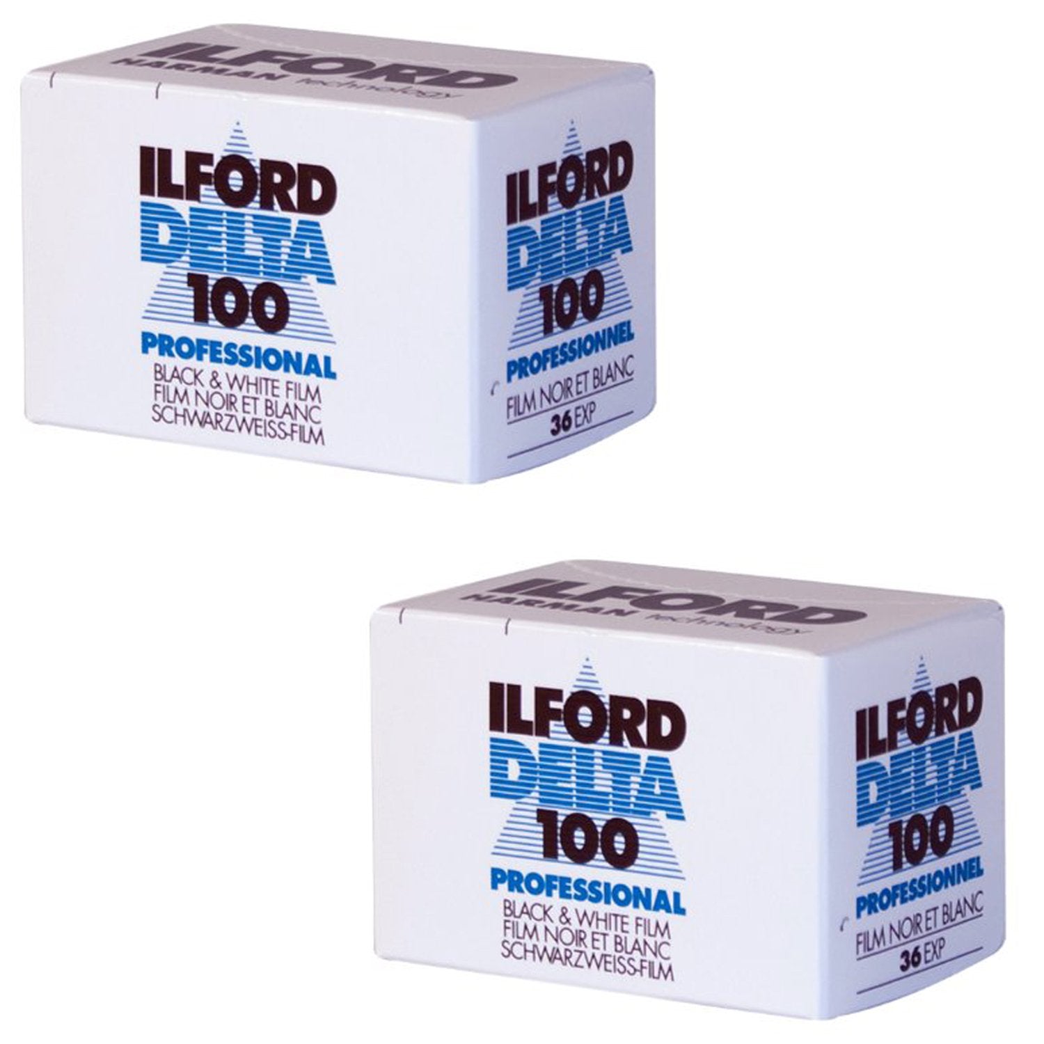 Ilford 1780624 Delta 100 Professional Black And White Film, Iso 100, 35Mm 36 Exposure (2 Pack)