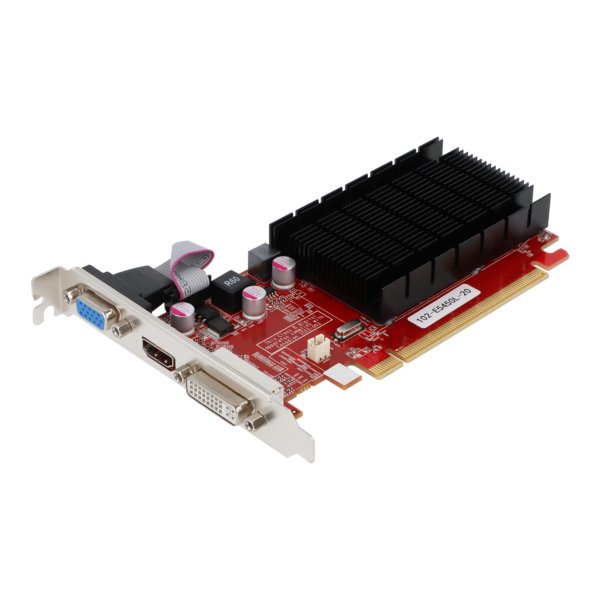 Visiontek Radeon 5450 2Gb Ddr3 (Dvi I, Hdmi, Vga) Graphics Card   900861,Black/Red