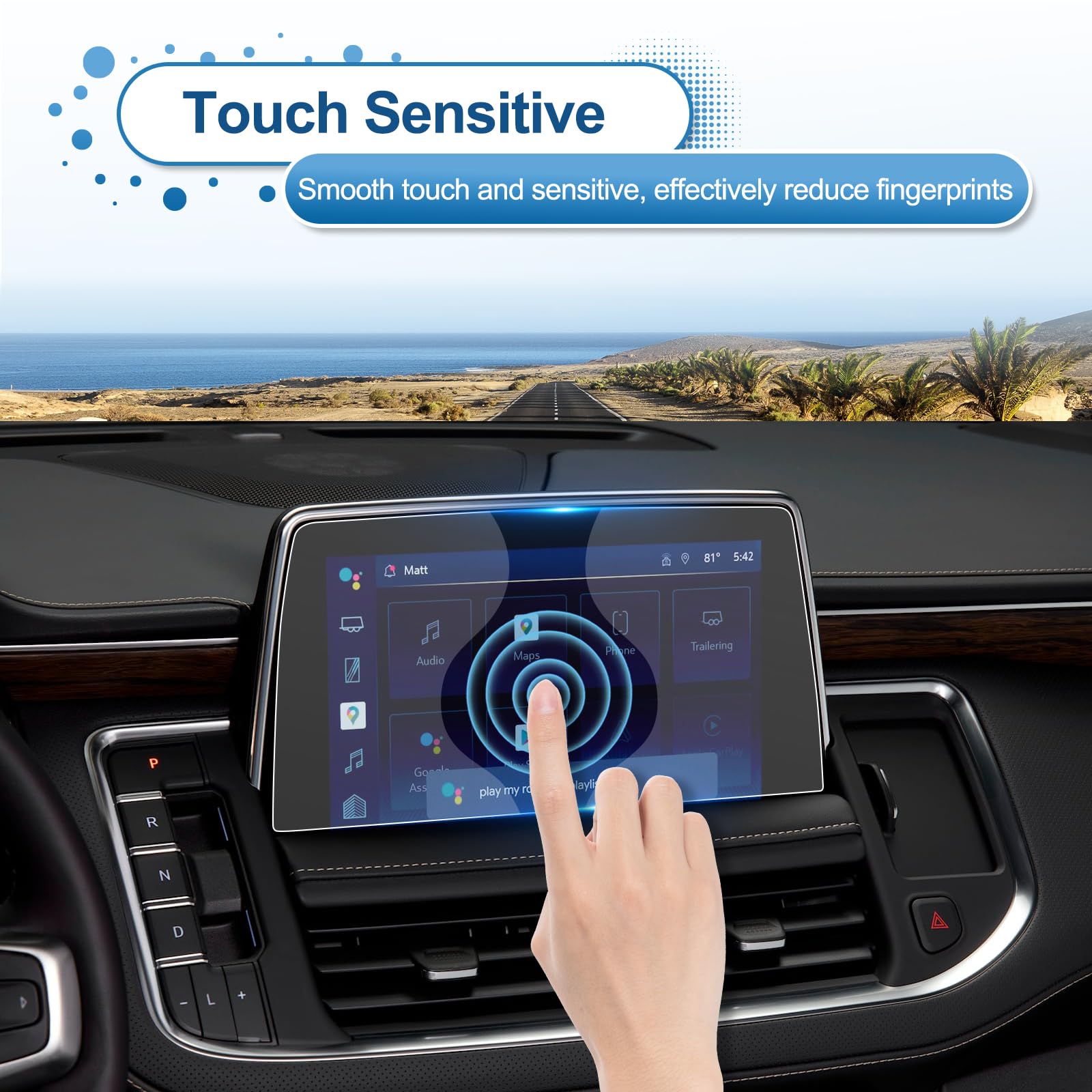 Coleya 2021 2022 2023 2024 Suburban Screen Protector For Chevrolet Suburban (Lt/Z71/Rst/Premier/High Country) 10.2 Inch Touch Sc