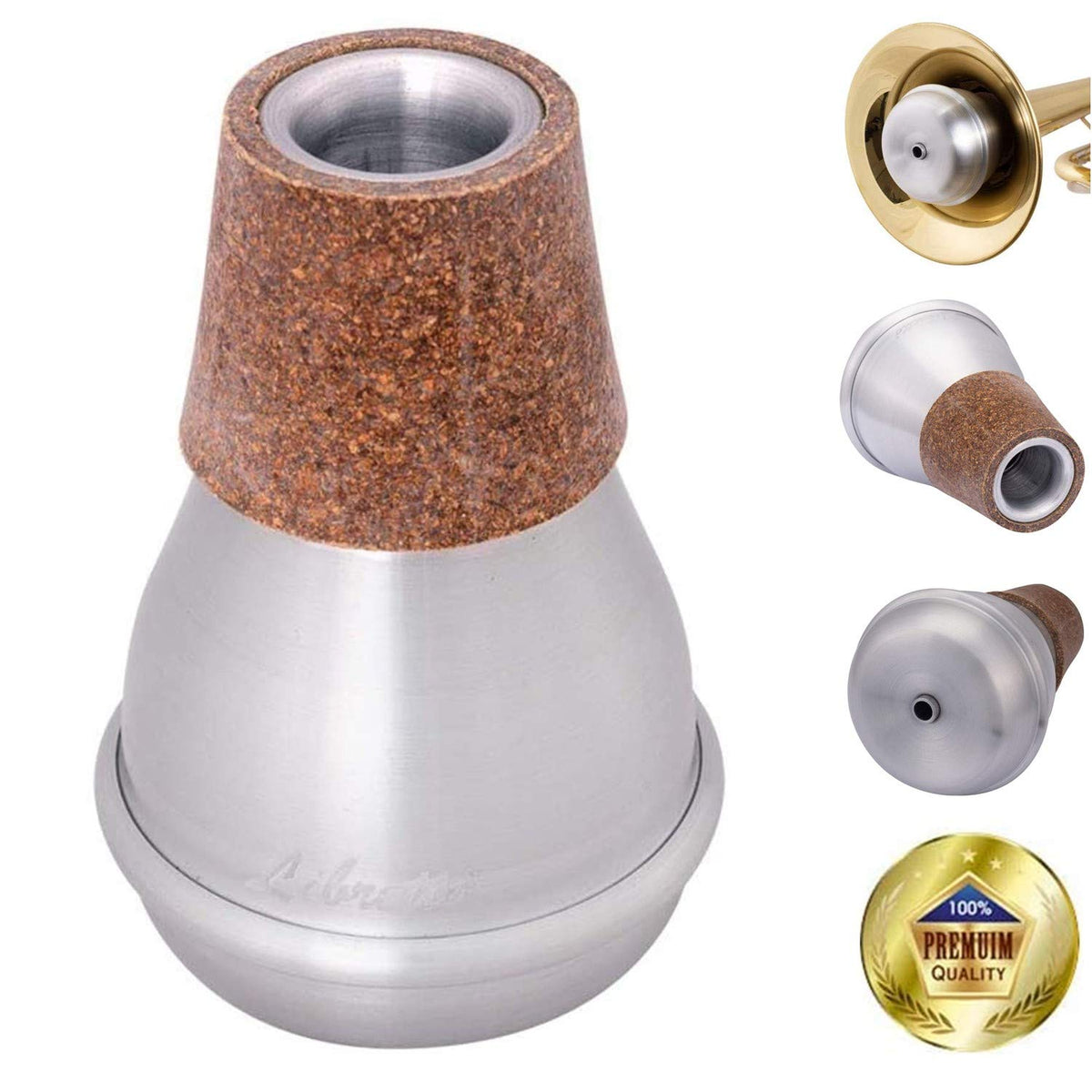 Libretto Trumpet Mute Silencer, Ac011 7, Practice Mute, All Aluminum, Excellent For Practice Purpose