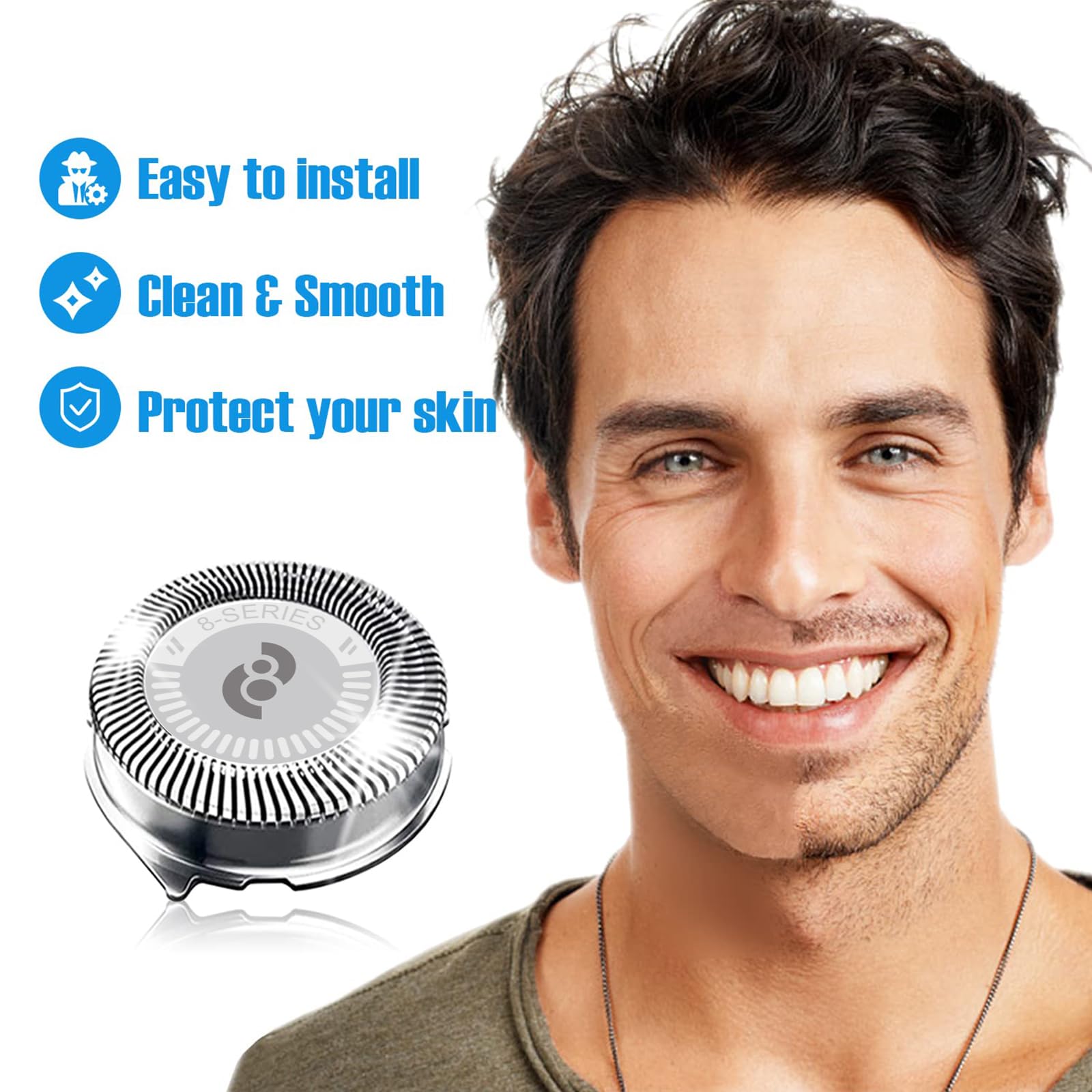 Hq8 Replacement Heads Compatible With Philips Norelco Aquatec Shavers, 9 Pack