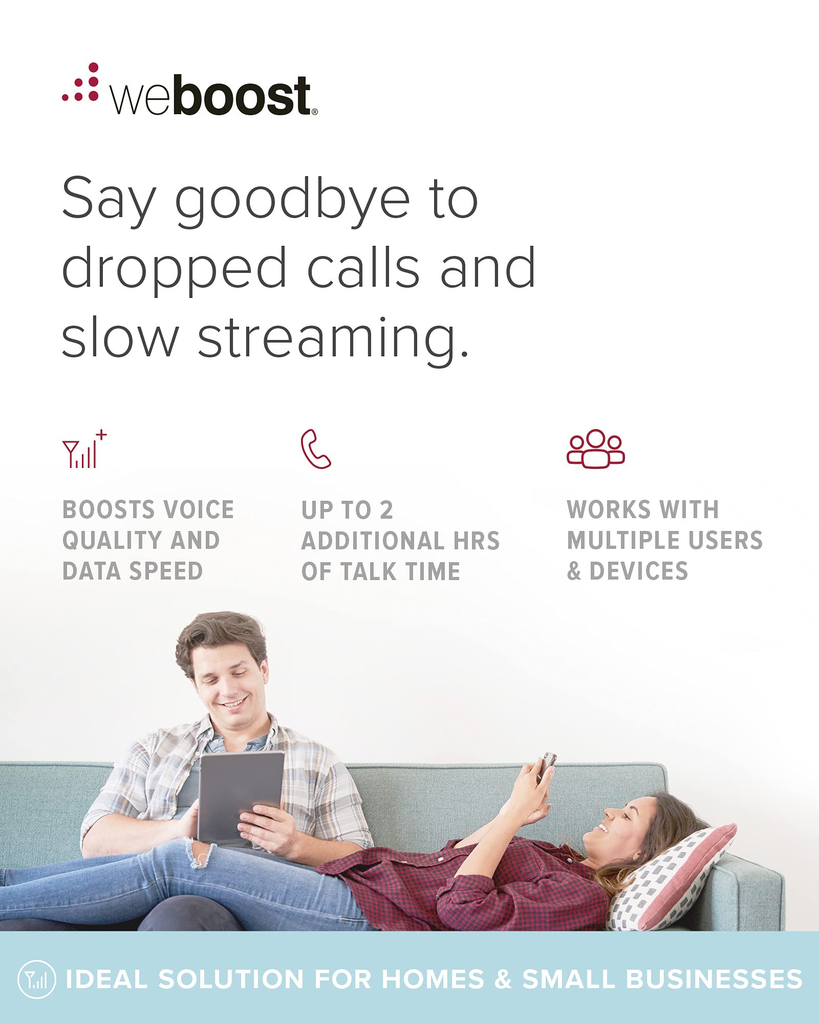 Weboost Home Complete | Powerful Multi-Carrier Cell Phone Signal Booster For 5G & 4G Lte | Simultaneous Support For All U.S. Car