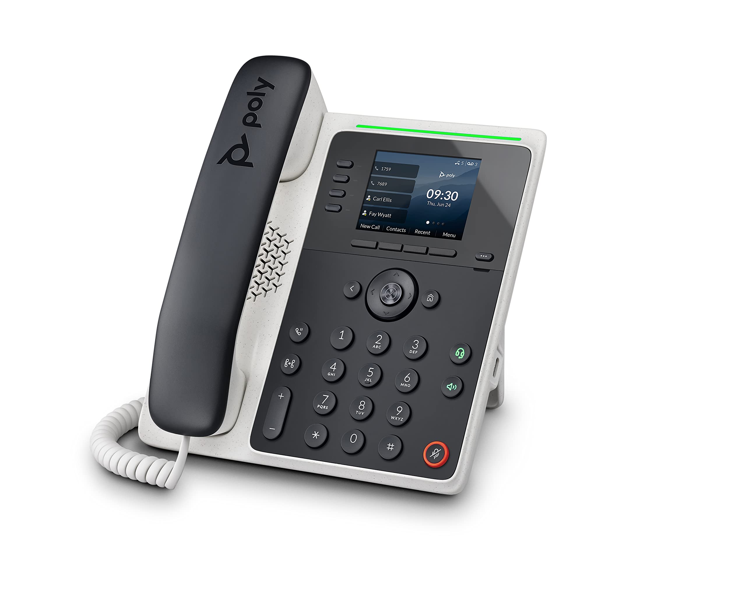 Plantronics Poly Edge E220 Ip Desk Phone (Plantronics + Polycom) - Designed For Use In Common Areas - 4-Line Keys Supporting Up