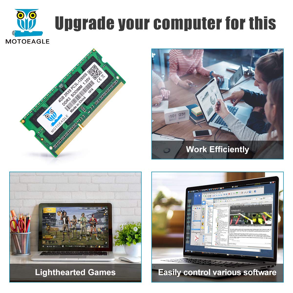 Ddr3 Ddr3L 1600 Sodimm 4Gb 2Rx8 Pc3 Pc3L 12800S 8Gb Kit (2X4Gb) 204 Pin 1.35V Cl11 Dual Rank Laptop Memory