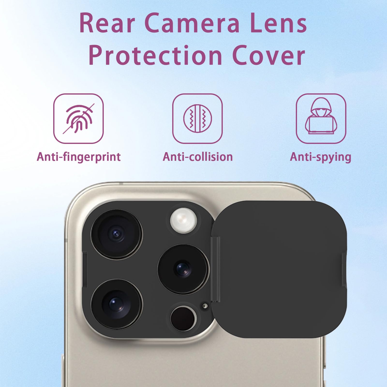 Eysoft Phone Camera Lens Cover Compatible For Phone 15 Pro/ 15 Pro Max,Camera Lens Protector To Protect Privacy And Security,Str