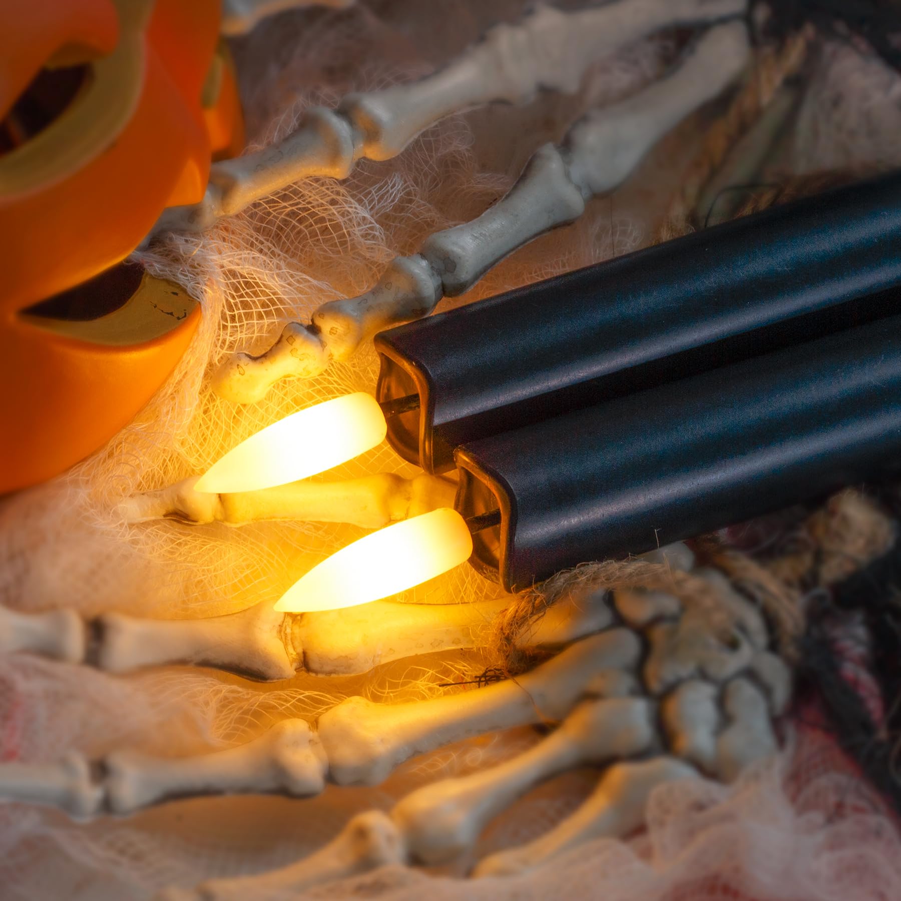 Yeelida Black Flameless Led Taper Candles With Remote Control, 0.78''X 6.4'' Long Lasting Plastic Battery Operated Flickering Sh