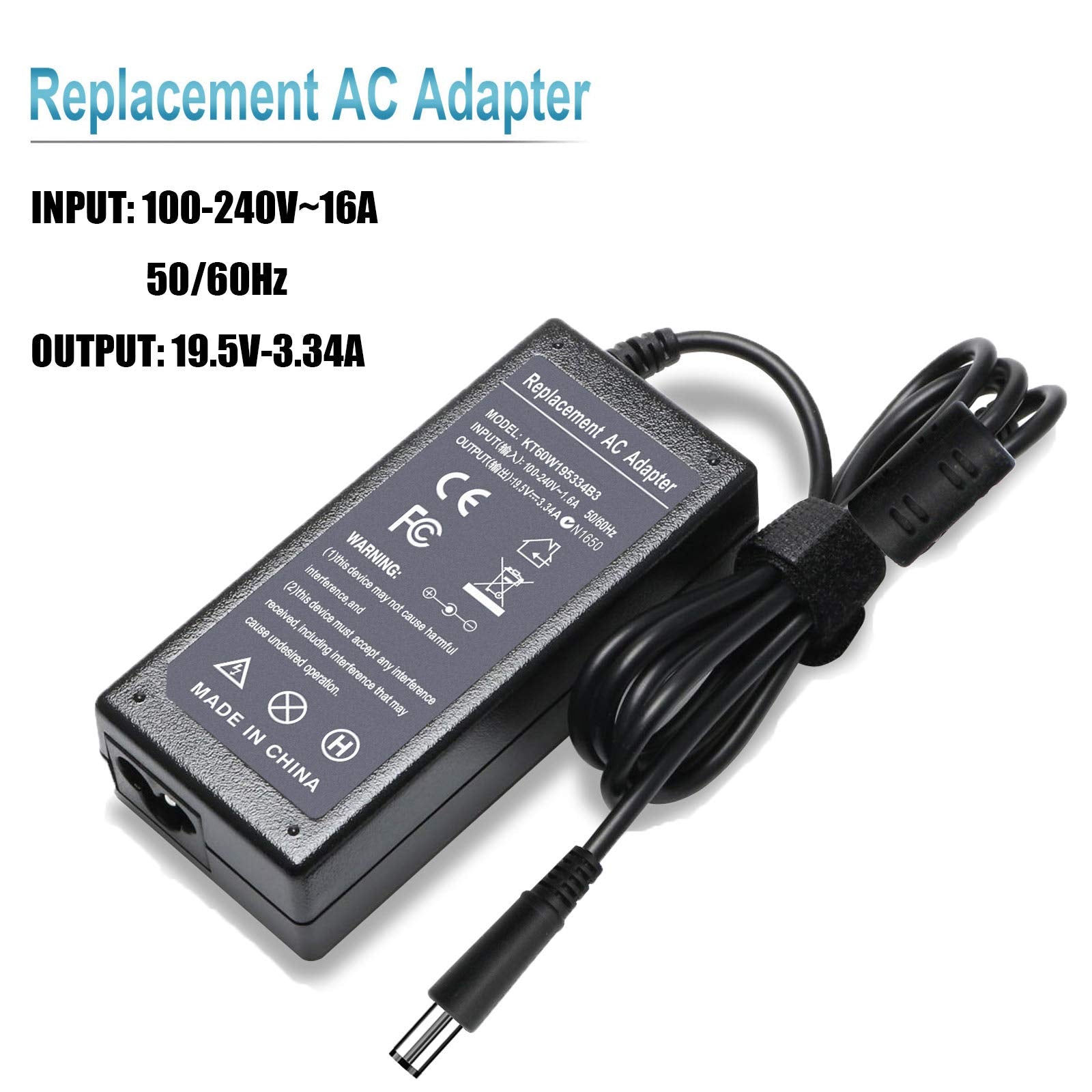 Lnocciy 19.5V 3.34A 65W Pa 12 Ac Adapter Charger For Dell Inspiron M5030 M5110 N4010 N4020 N4030 N5010 N5110 N5030 N5040 N5050 I