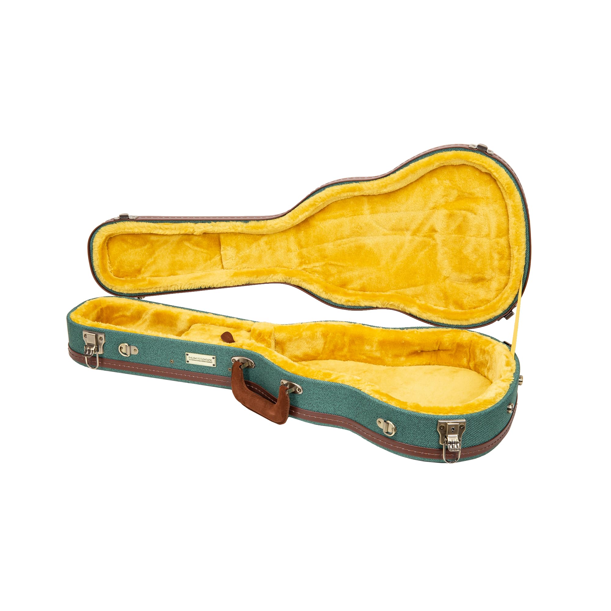 Crossrock Master Series Baritone Ukulele Case For 30 & 31 | Malachite Blue Eco Tweed Fabric, Re-Engineered Shell, Backpack S