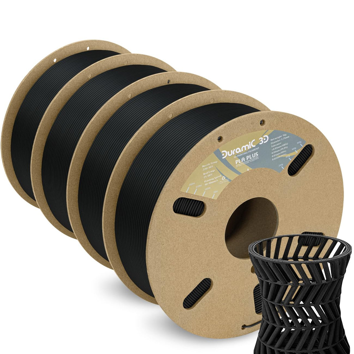 DURAMIC 3D PLA+ Filament 1.75mm PLA Pro Printing Filament, PLA Plus Fi ...