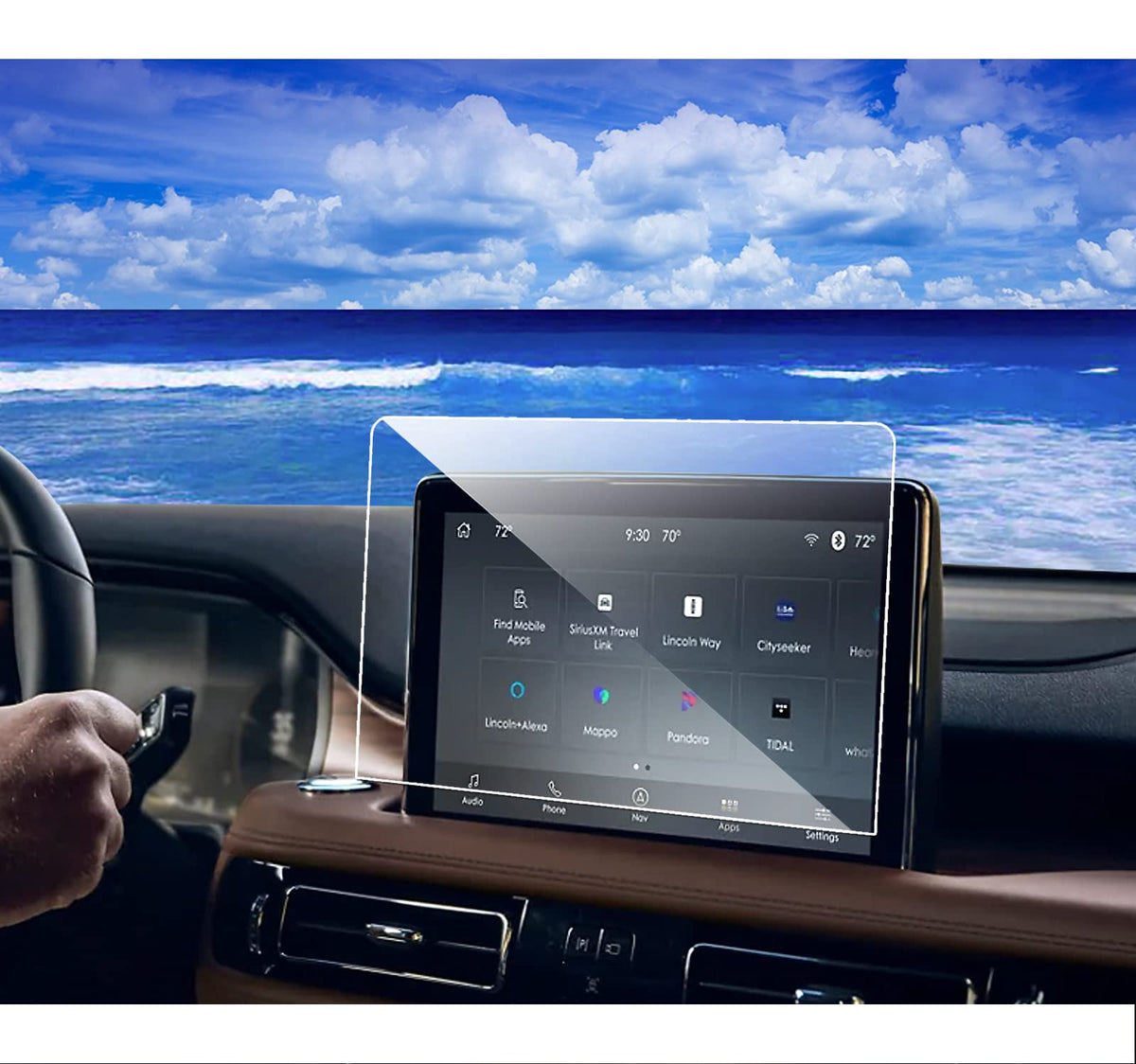 Xxciwp 2024 Aviator Navigation Screen Protector For 2024 2020 2022 2023 Lincoln Aviator 10.1Inch Touch Screen Tempered Glass Pro