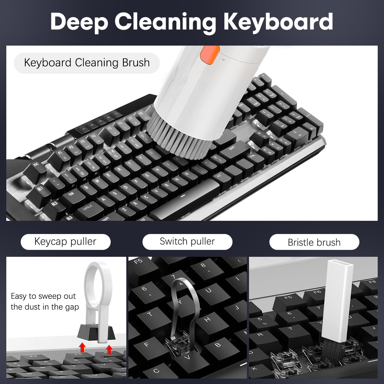 Qingler 20 In 1 Laptop Phone Screen Cleaner Kit, Computer Keyboard Cleaning Brush For Iphone Airpods Macbook Ipad, Multifunction