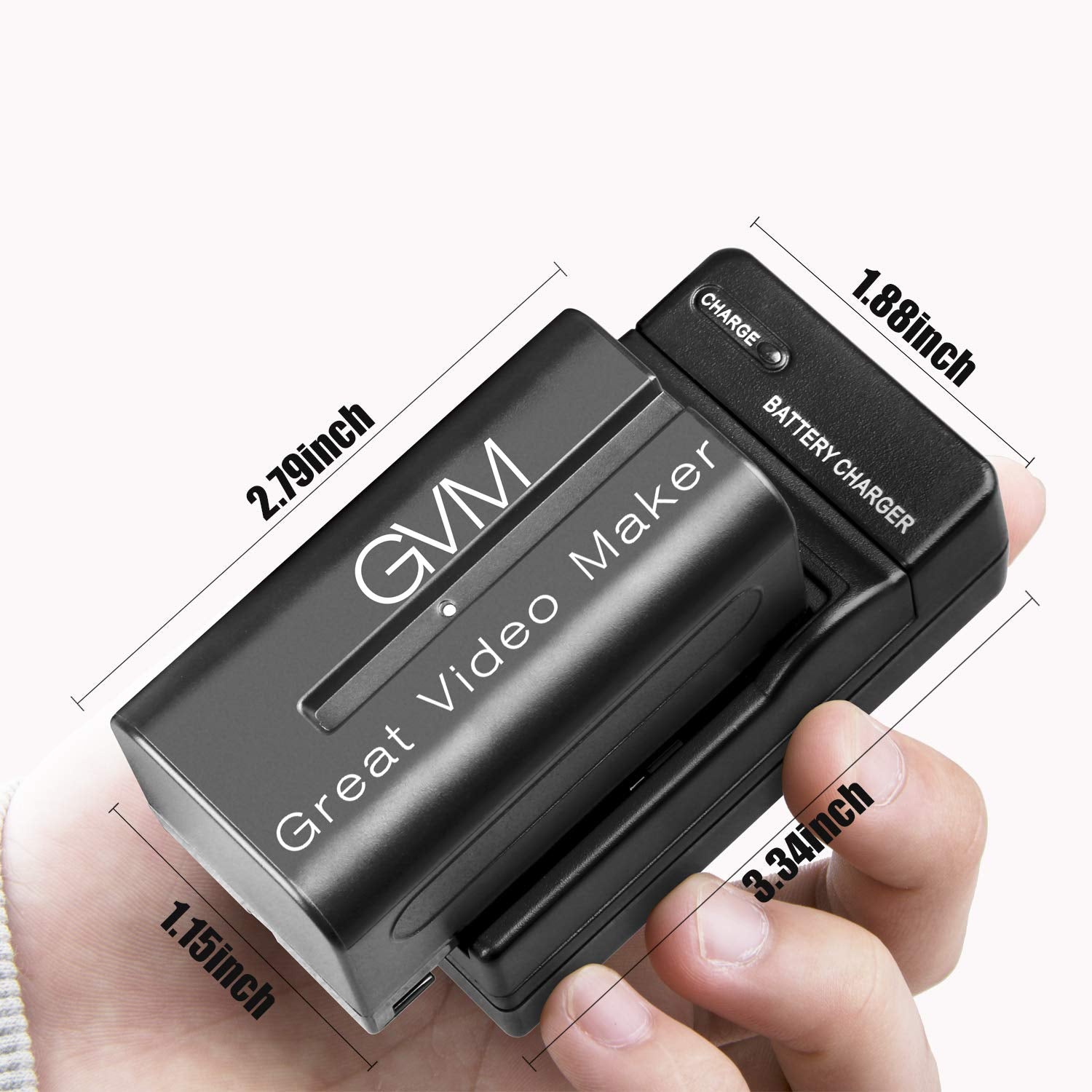 Gvm 2 Pack Np F750/770 4400Mah Batteries With Travel Chargers For Np F975, Np F960, Np F950, Np F930, Np F770, Np F750, Np F550,