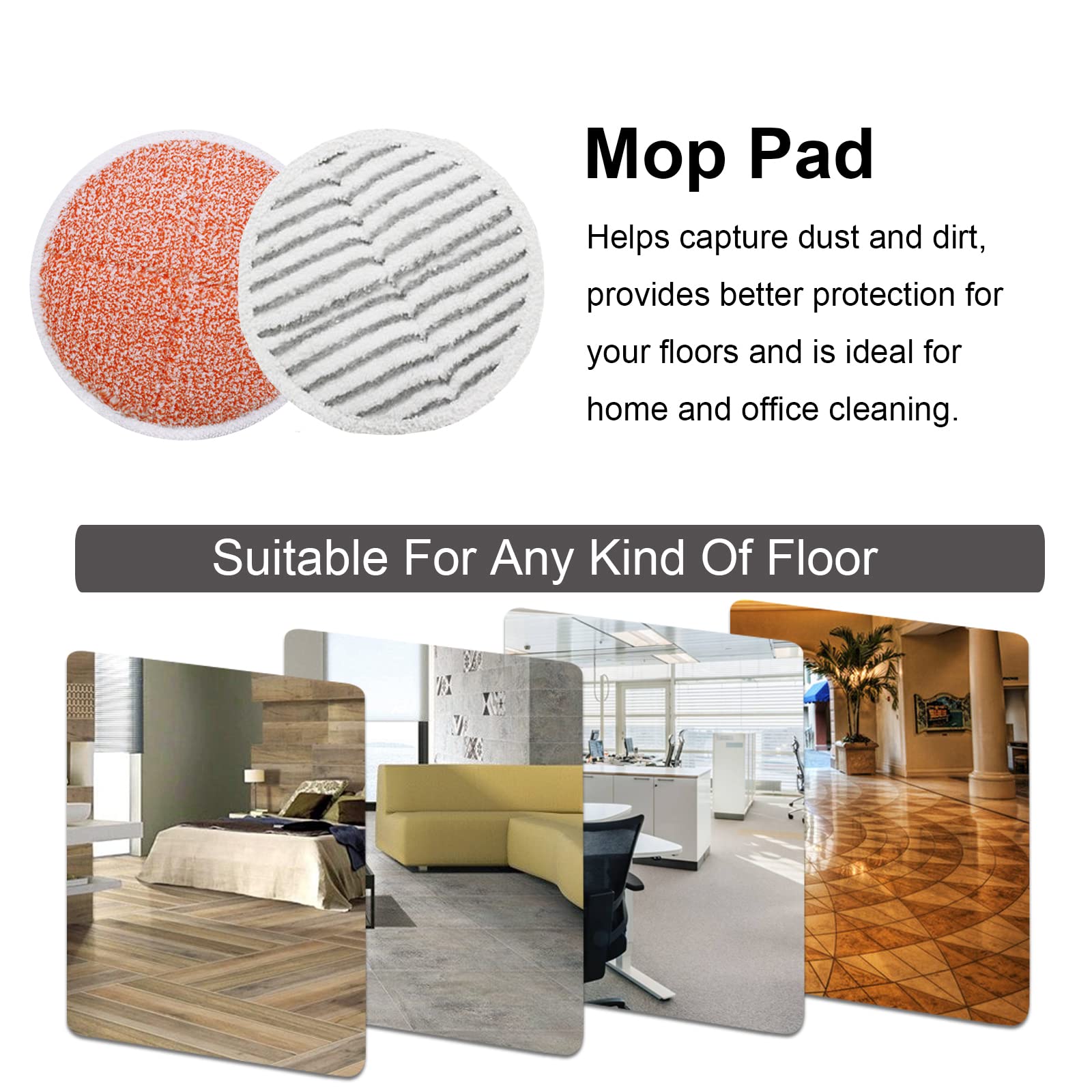 Replacement Pads For Bissell Spinwave Mop: 10 Pads For Bissell Spinwave,Spin Wave,Crosswave Expert/Pet/Cordless Hard Floor 2124