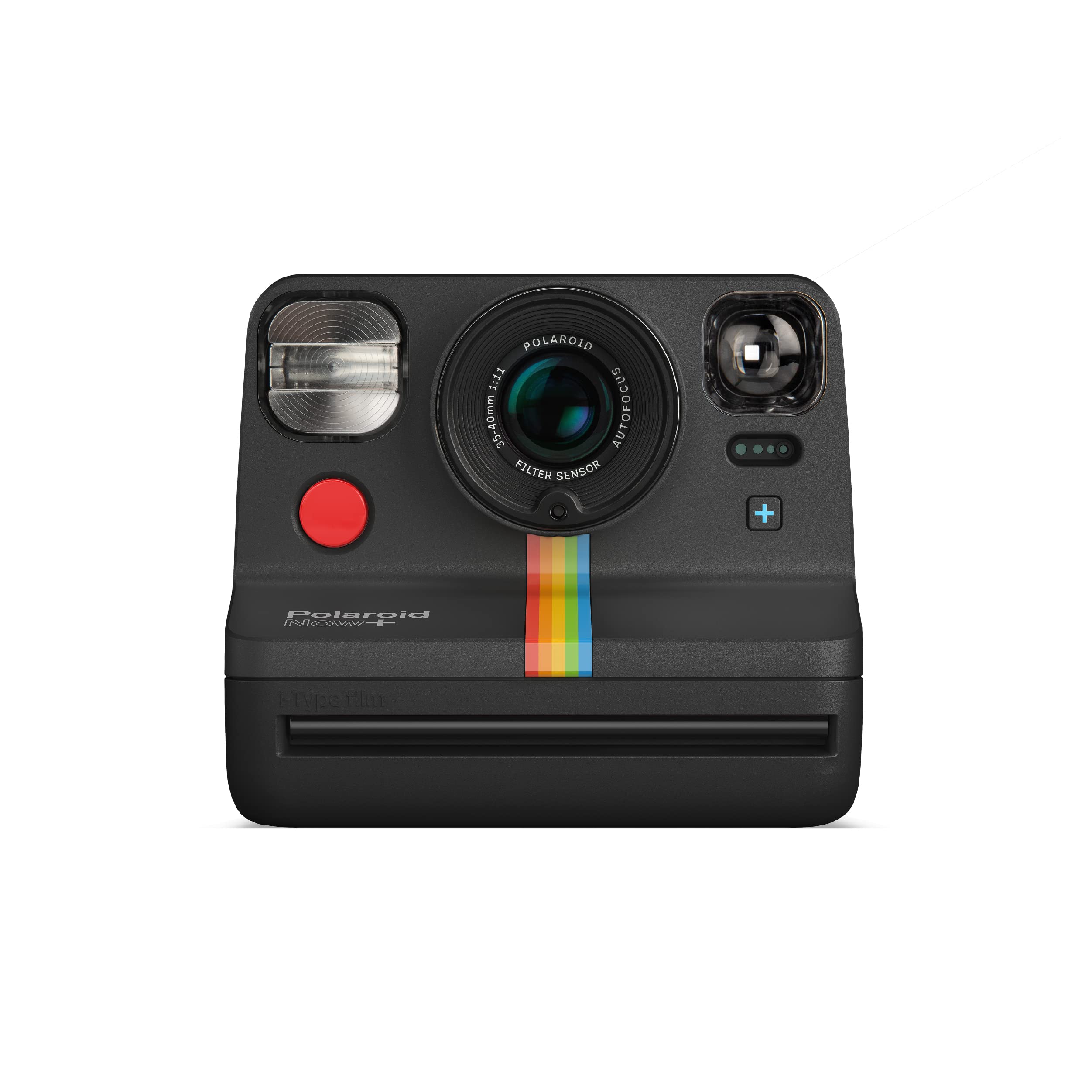 Polaroid Now+ Black (9061) - Bluetooth Connected I-Type Instant Film Camera With Bonus Lens Filter Set