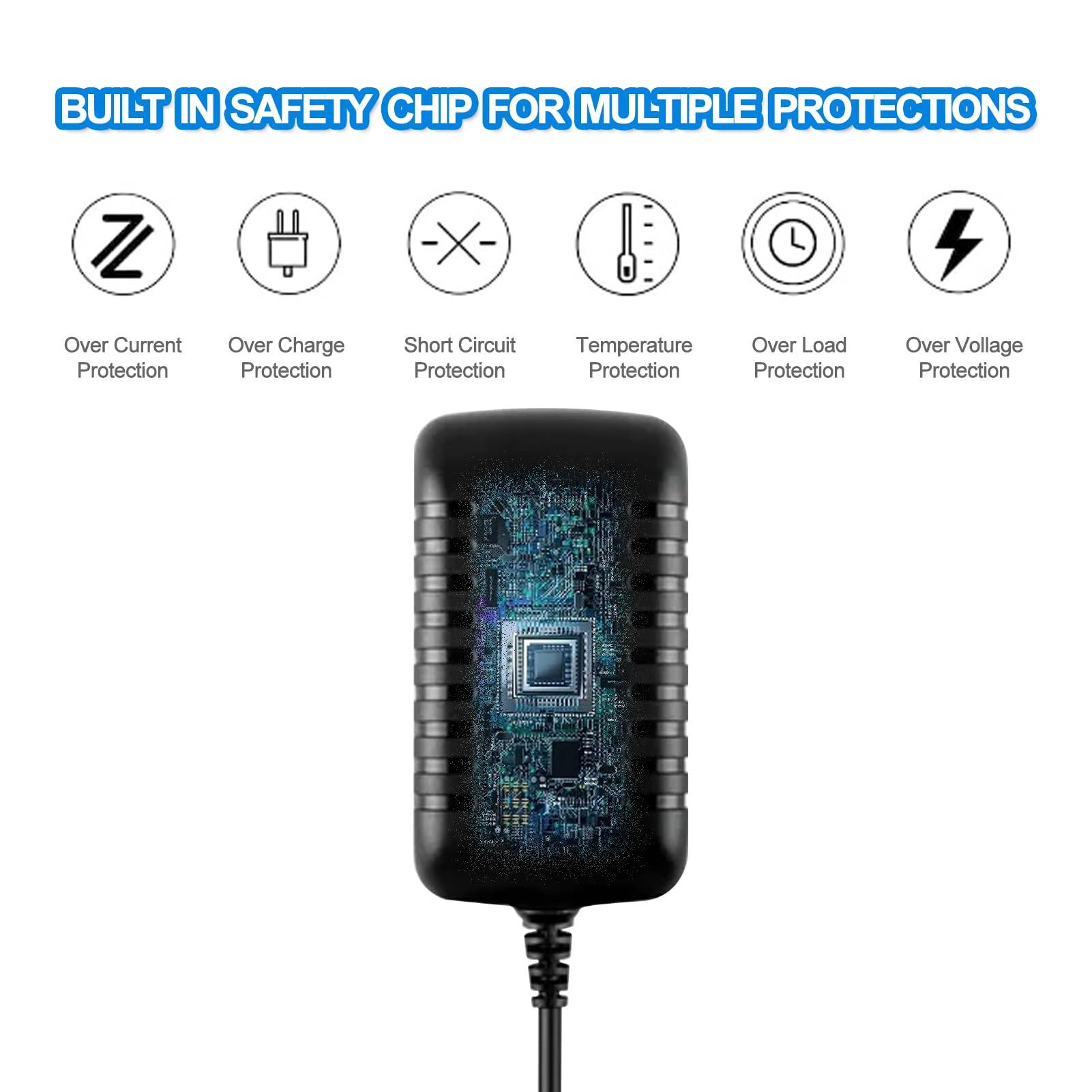 5V 2A Power Adapter, Dc 5V Power Cord With 8 Selectable Plug, Universal Power Adapter For Led Power Supply, Cctv Camera, Bt Spea